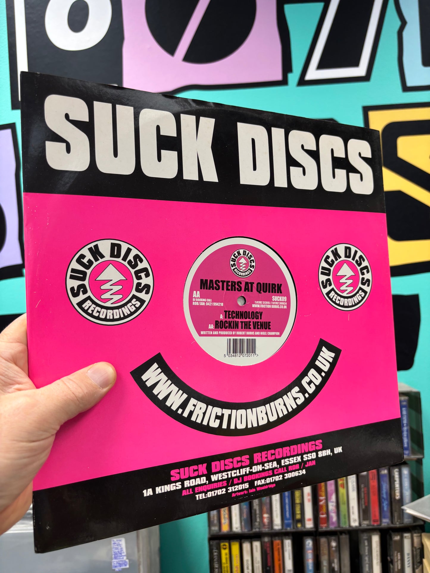 Masters At Quirk: Technology/Rockin’ The Venue, 12inch, Only official pressing, Suck Discs, UK 2000