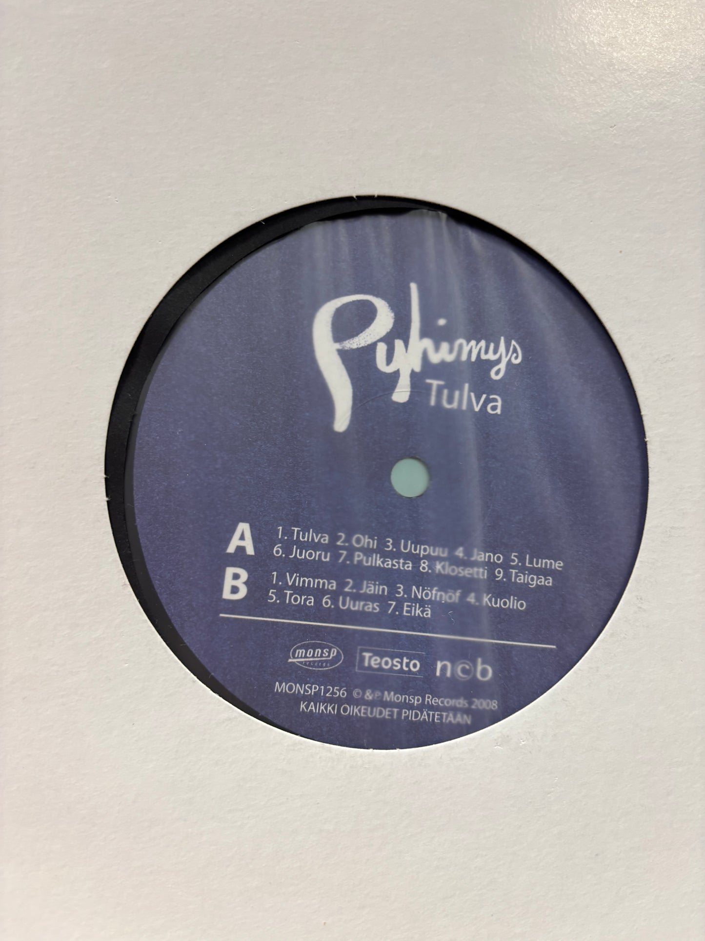 Pyhimys: Tulva, LP, 1st pressing, Monsp Records, Finland 2008