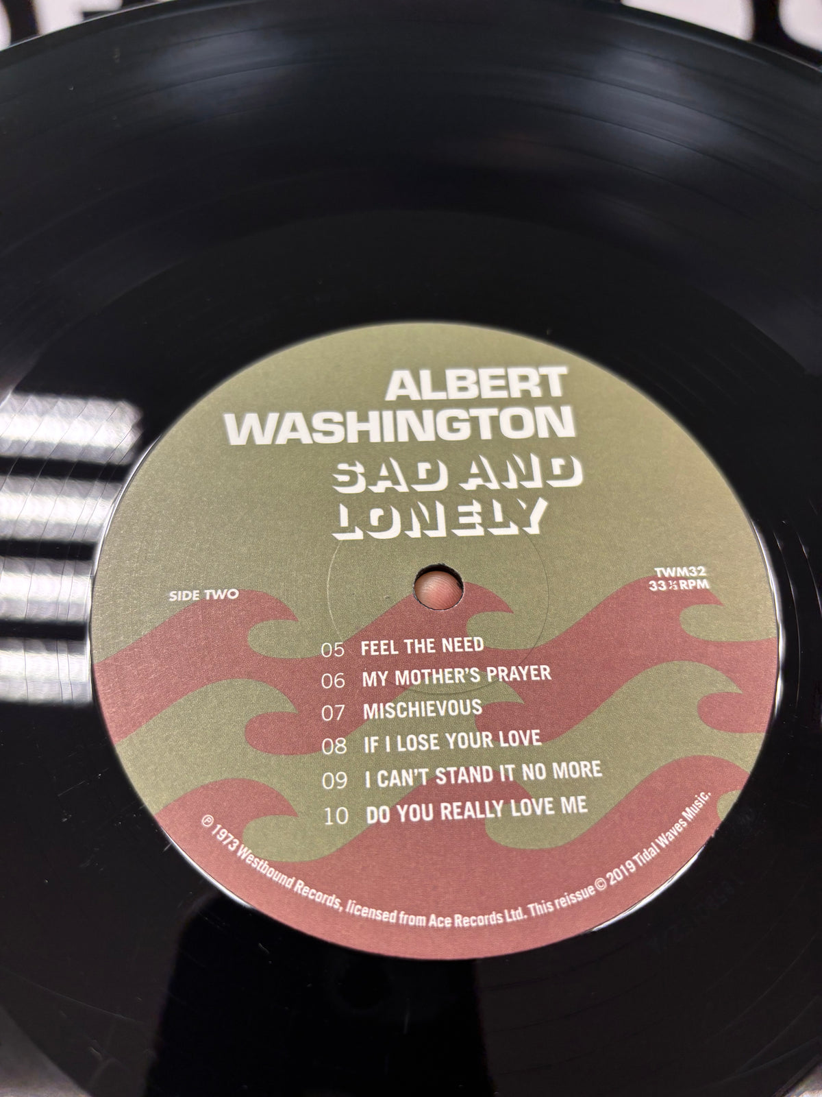 Albert Washington: Sad And Lonely, LP, reissue, Limited Edition, RSD, Tidal Waves Music, UK & Europe 2019