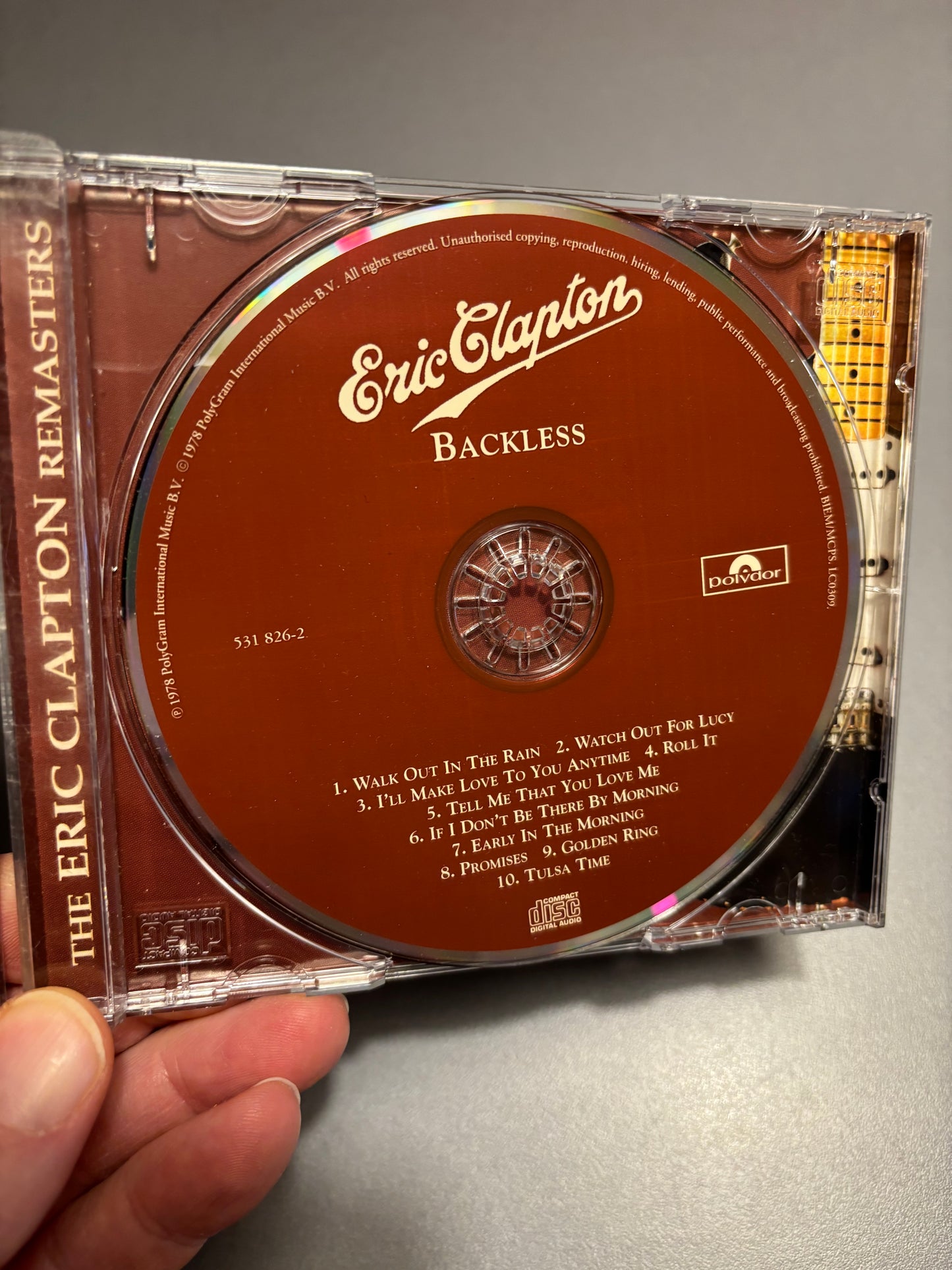 Eric Clapton: Backless, CD, reissue, remastered, Polydor, Europe year?
