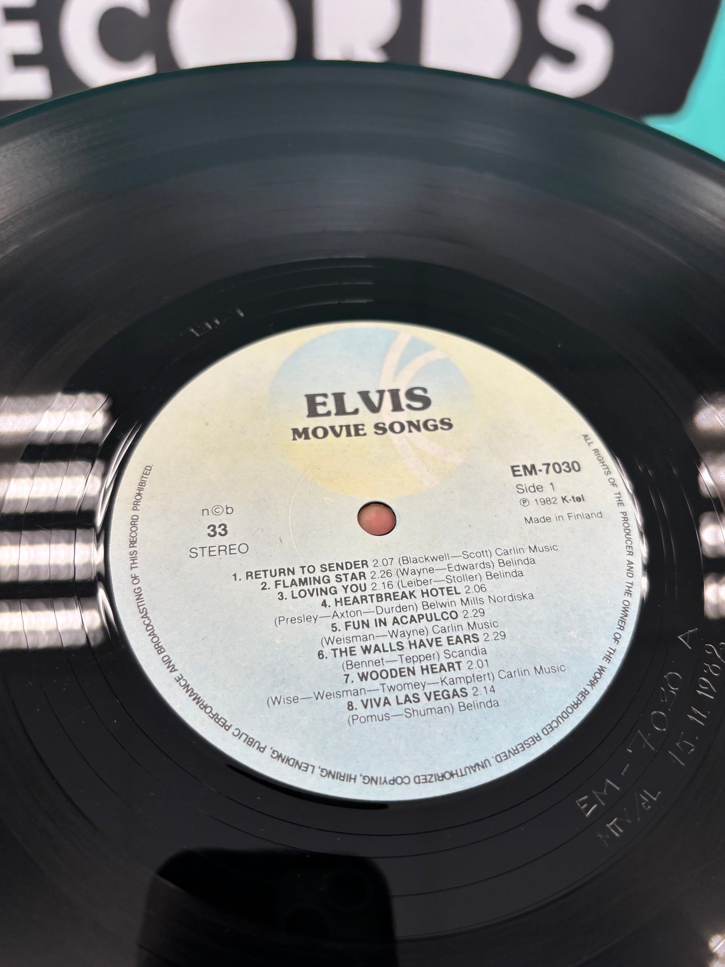 Elvis Presley - Elvis Movie Songs, LP, K-Tel, Finland 1982