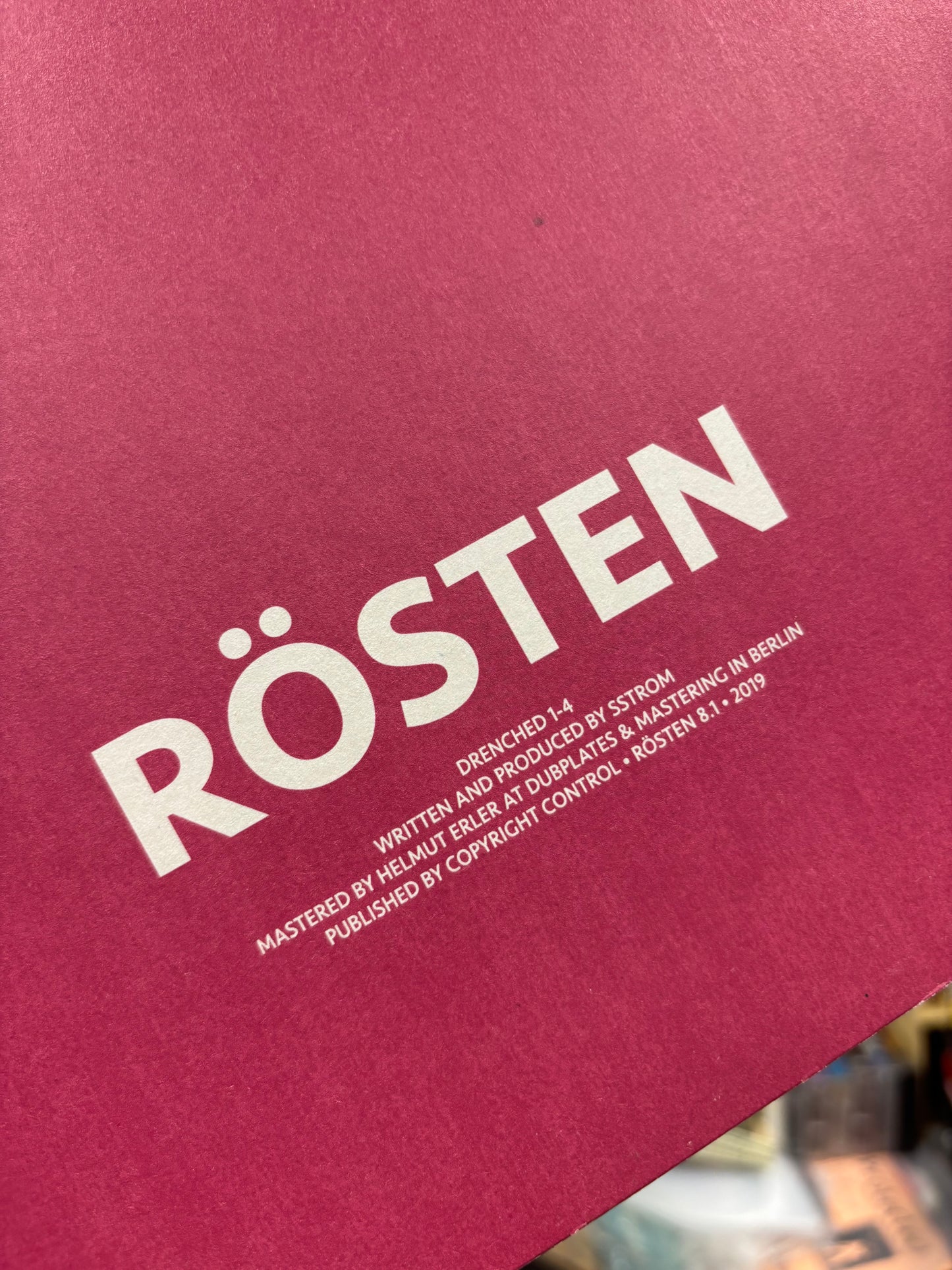 SSTROM: Drenched 1-4, 12inch, Only pressing, Rösten, Sweden 2019