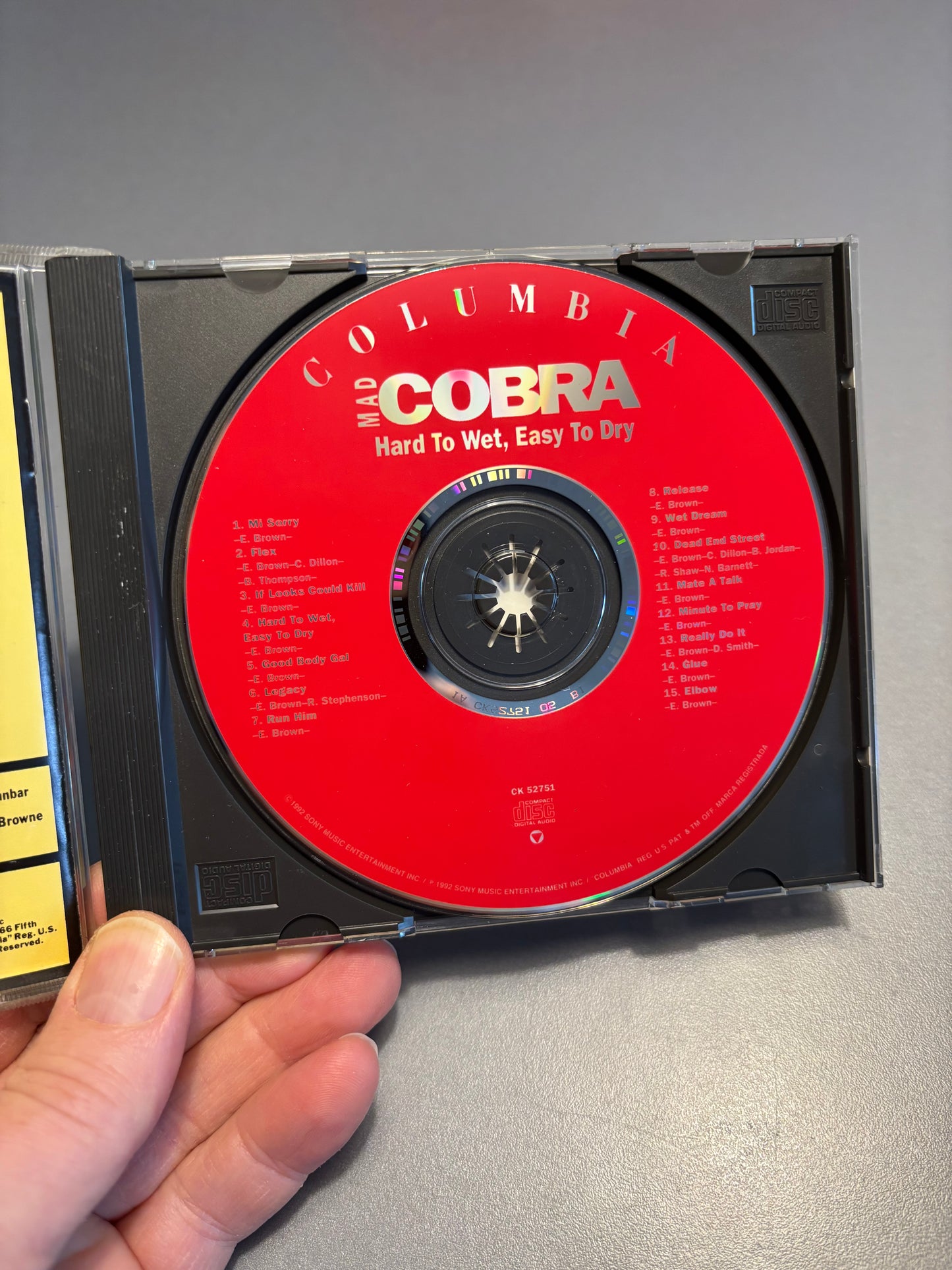 Mad Cobra: Hard To Wet, Easy To Dry, CD, Columbia, US 1992