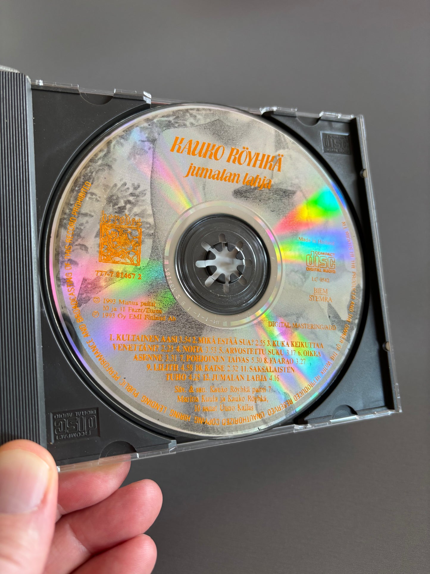 Kauko Röyhkä: Jumalan lahja, CD, 1st pressing, Herodes, Finland 1993