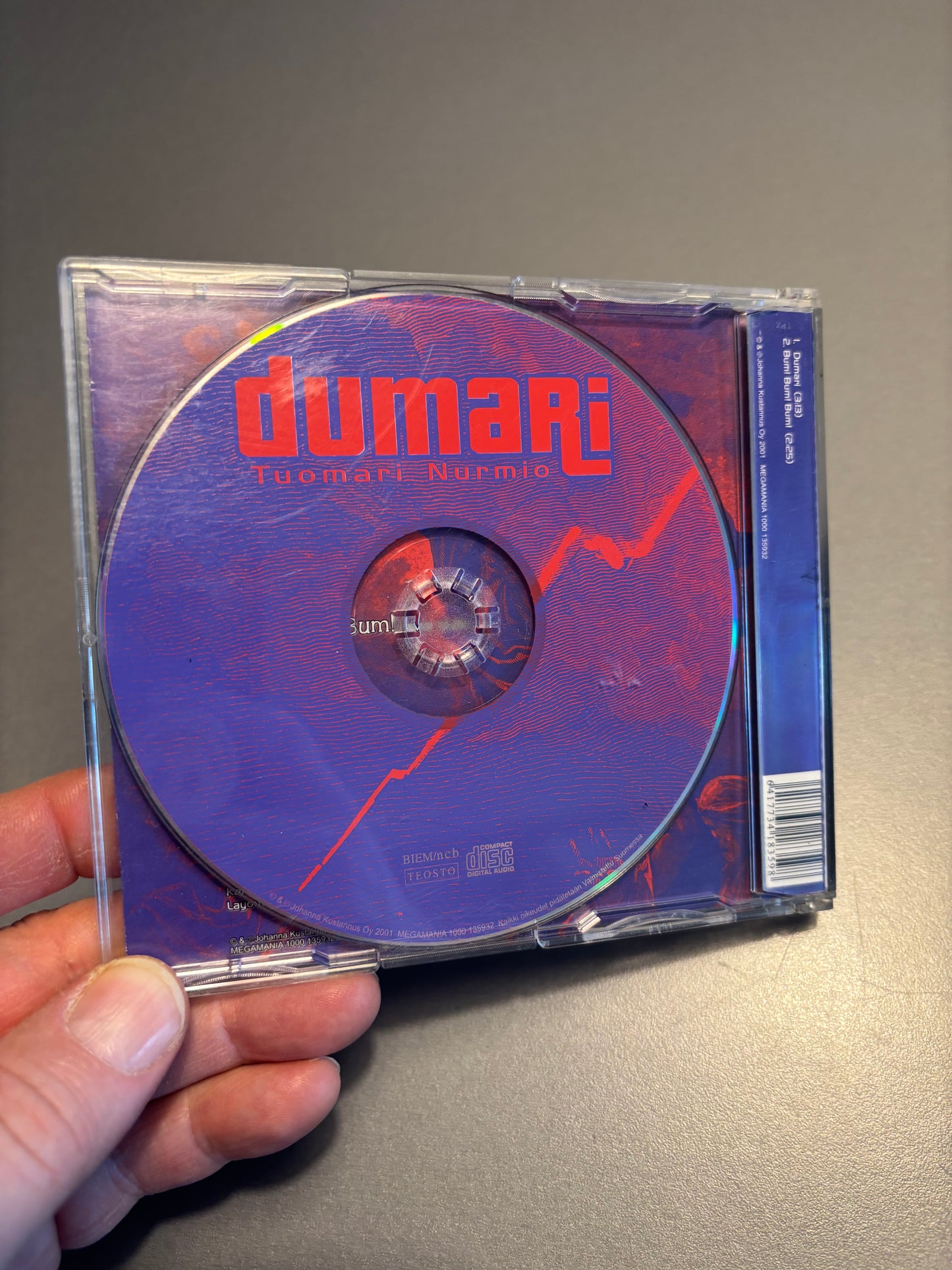 Tuomari Nurmio: Dumari, CD single, Only pressing, Megamania, Finland 2001
