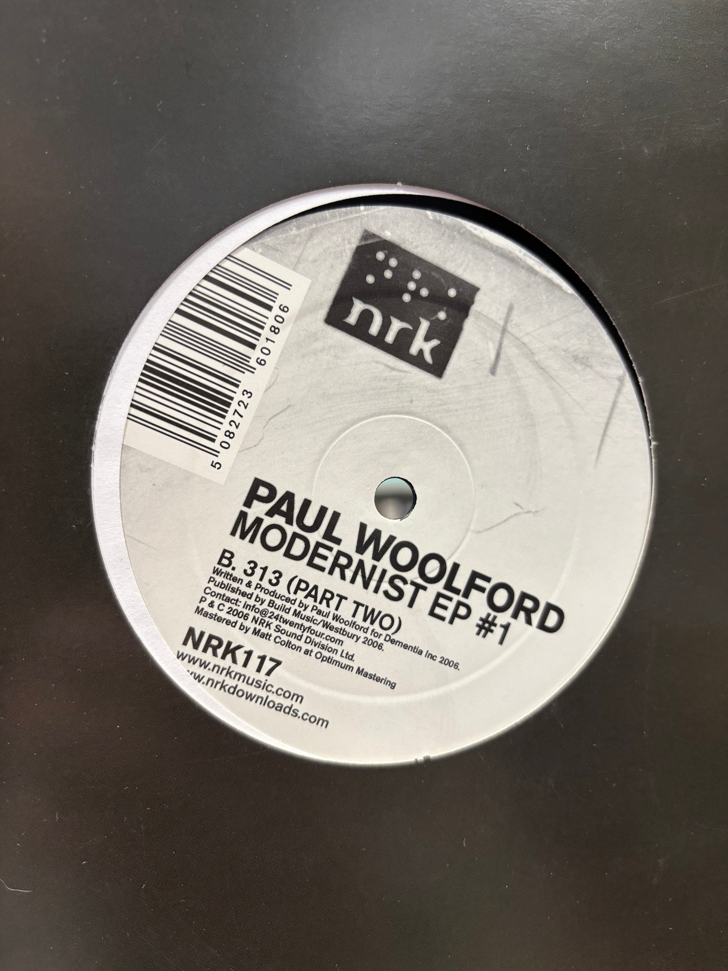 Paul Woolford: Modernist EP #1, 12inch, 1st pressing, Only vinyl pressing, NRK Sound Division, UK 2006