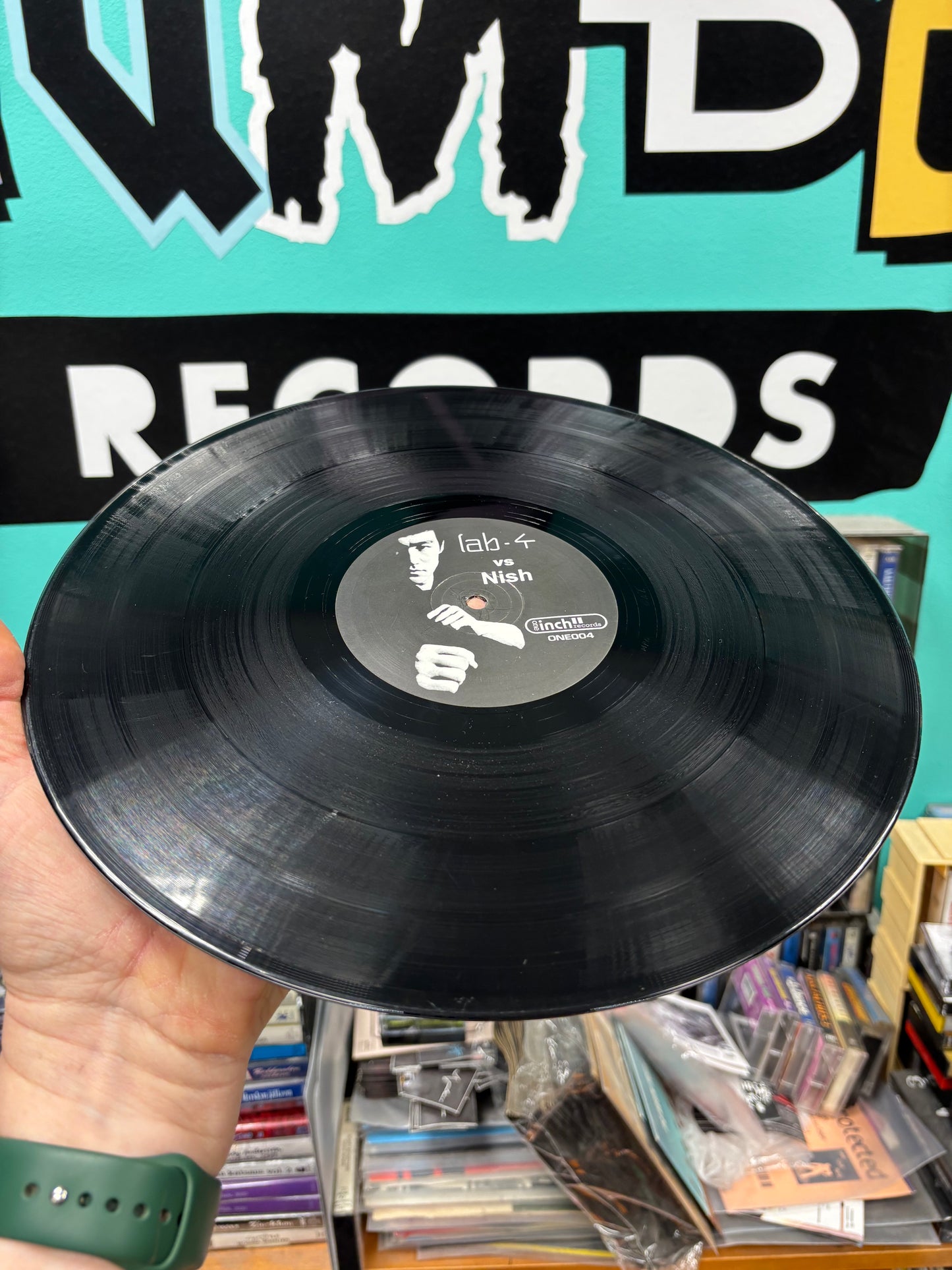 Lab-4 vs Nish: Mask Hysteria, 12inch, Only official pressing, One Inch Records, UK 1999