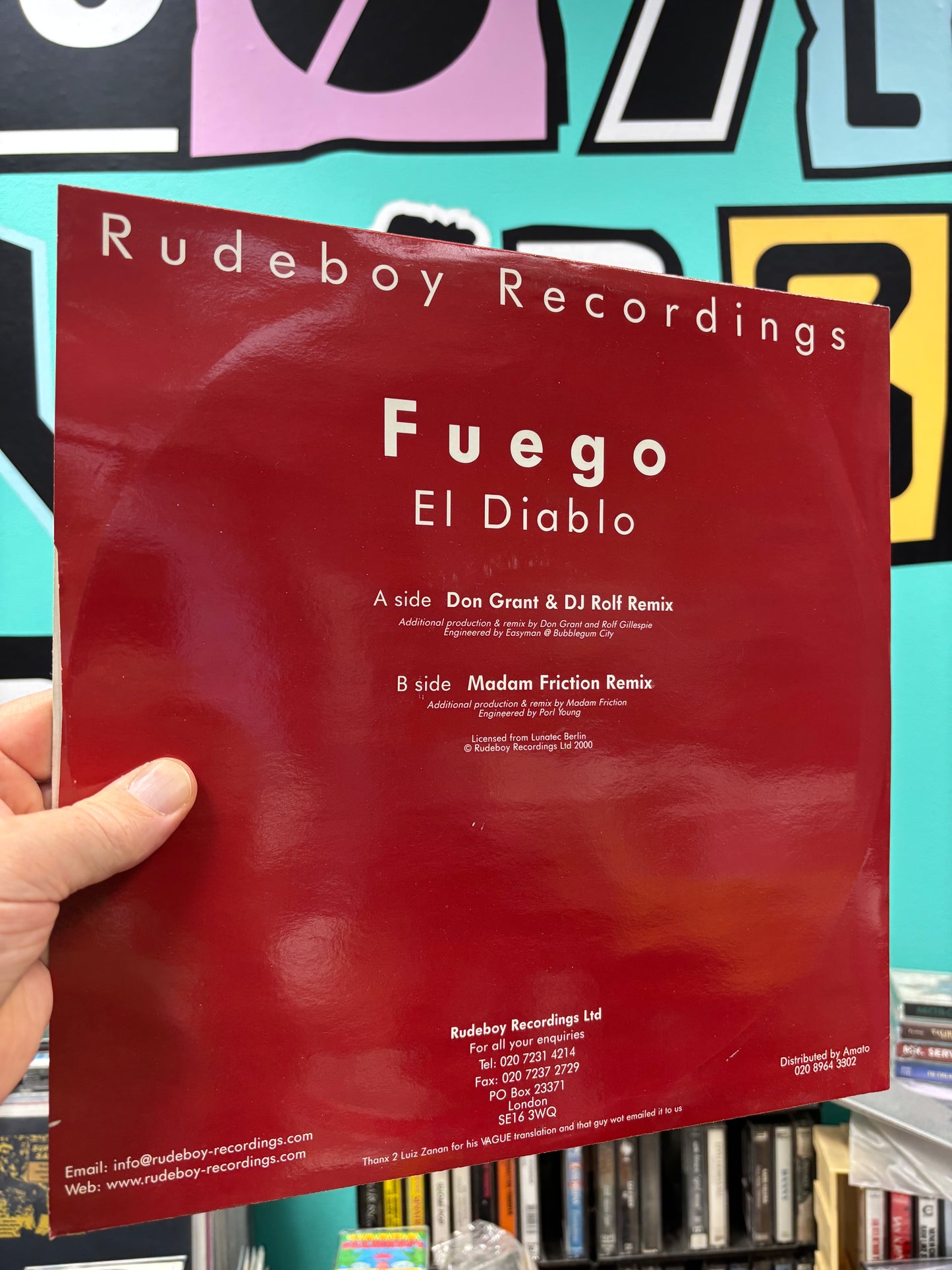 Fuego: El Diablo, 12inch, Rudeboy Recordings, UK 2000