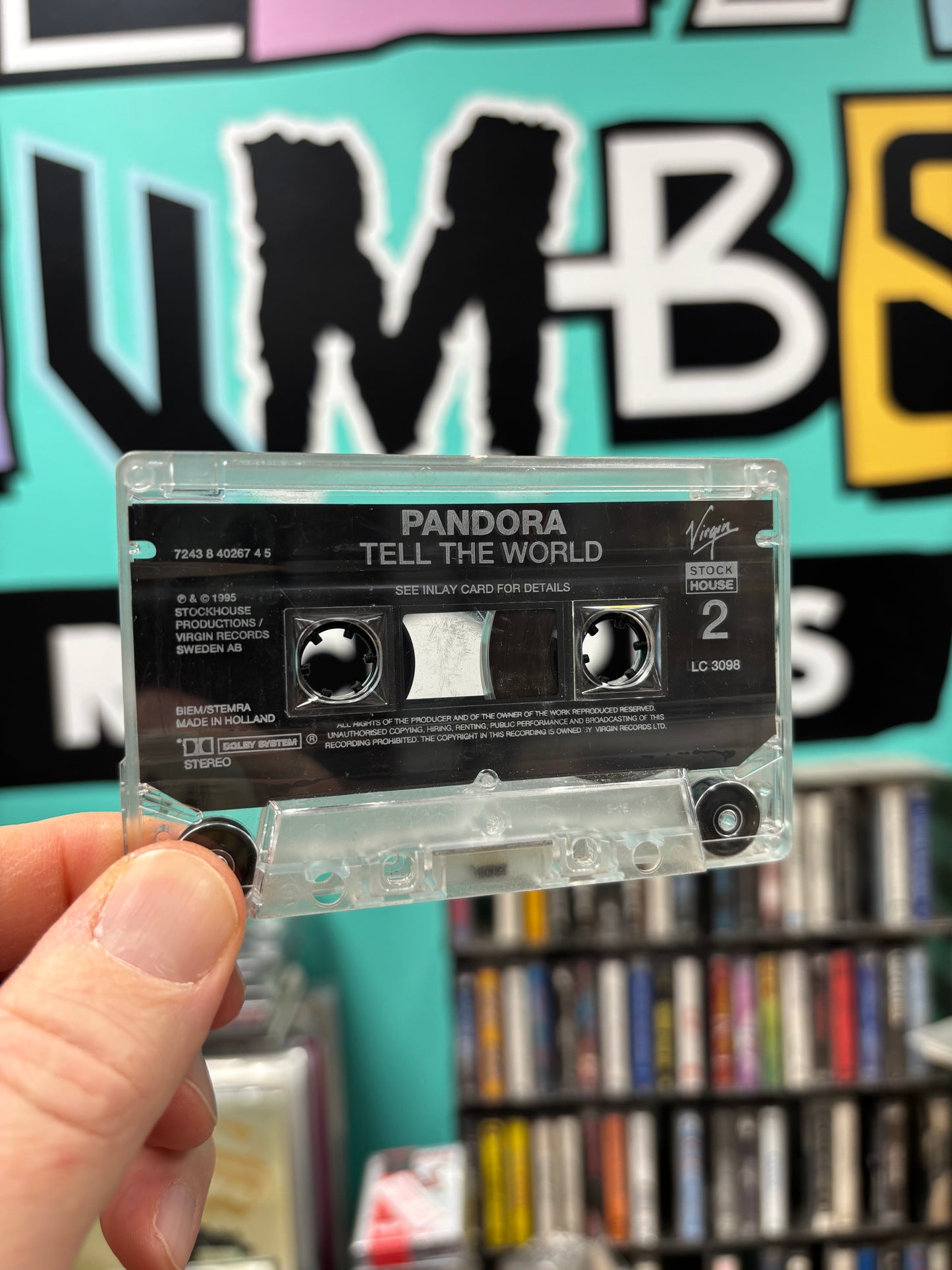 Pandora: Tell The World, cassette, Virgin, Stockhouse, N.E.W. Music, Europe 1995