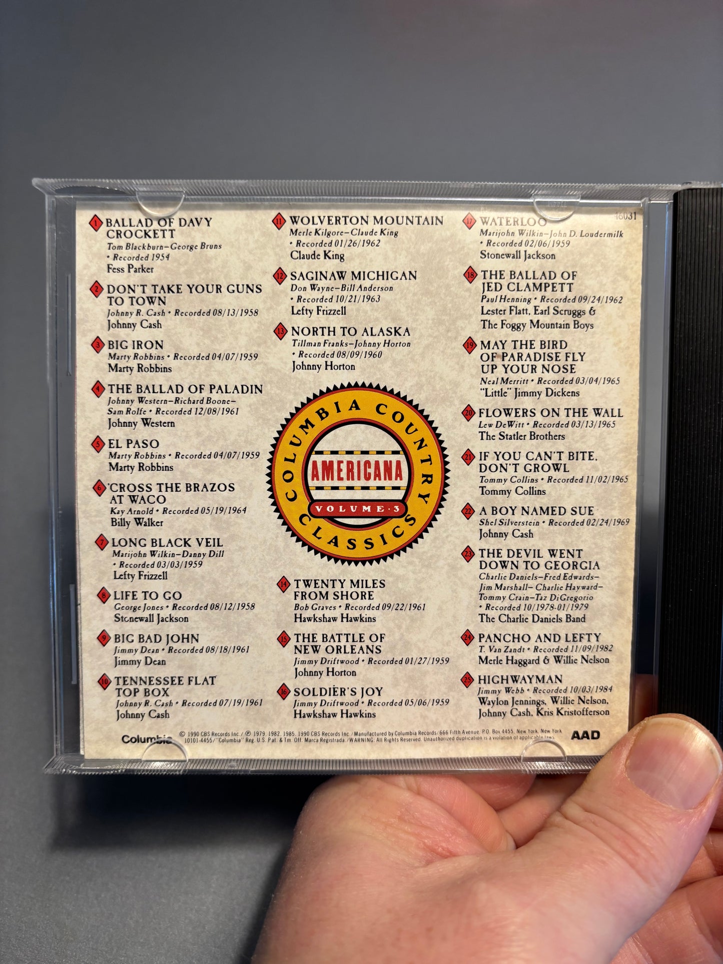 Columbia Country Classics - Americana Volume 3, CD, reissue, Columbia, US year?