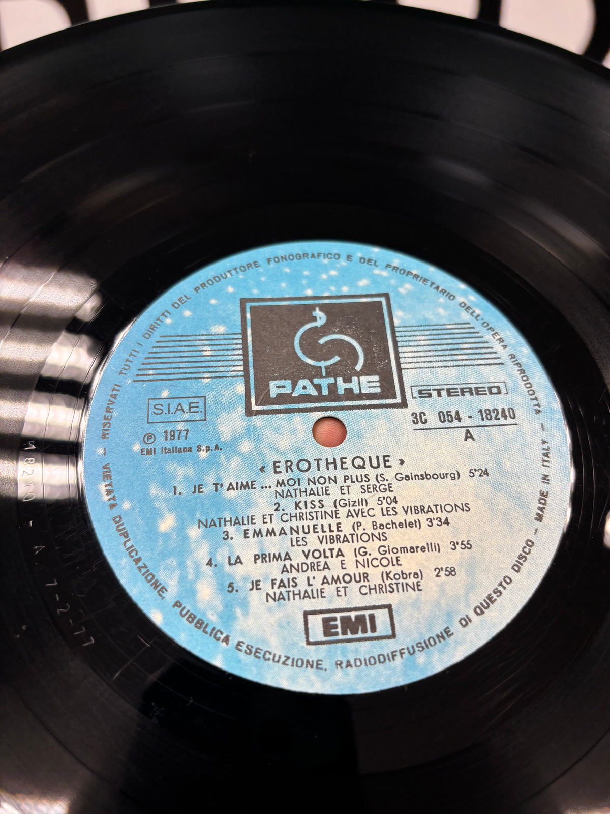 Erotheque, LP, compilation, Pathé, EMI, Italy 1977