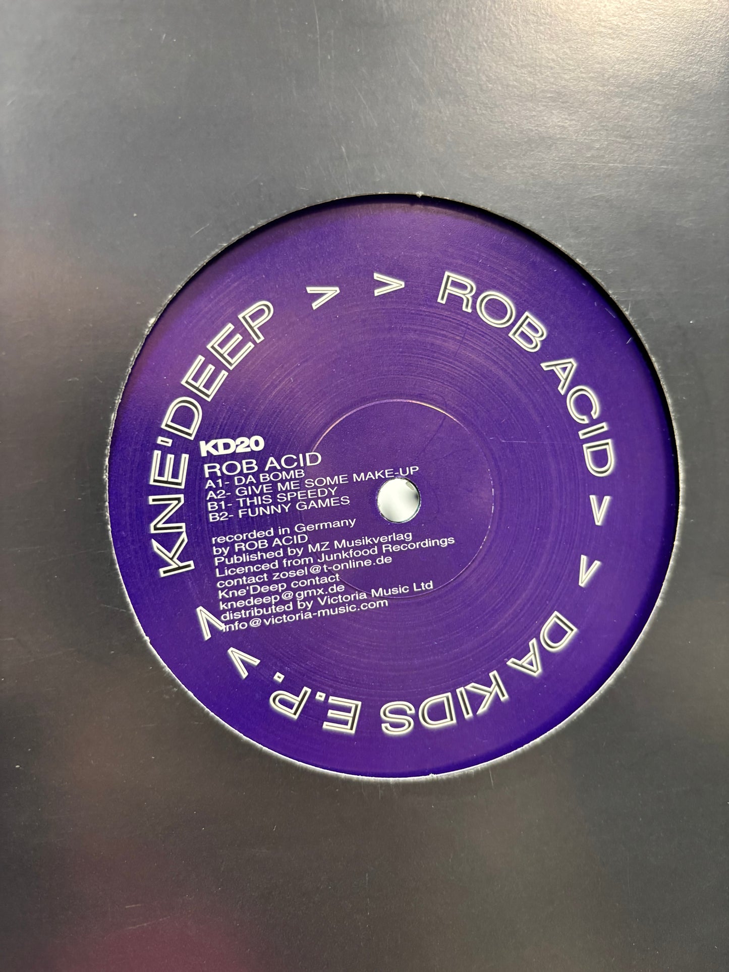 Rob Acid: Da Kids E.P., 12inch, Only official pressing, Kne’ Deep, UK 2002