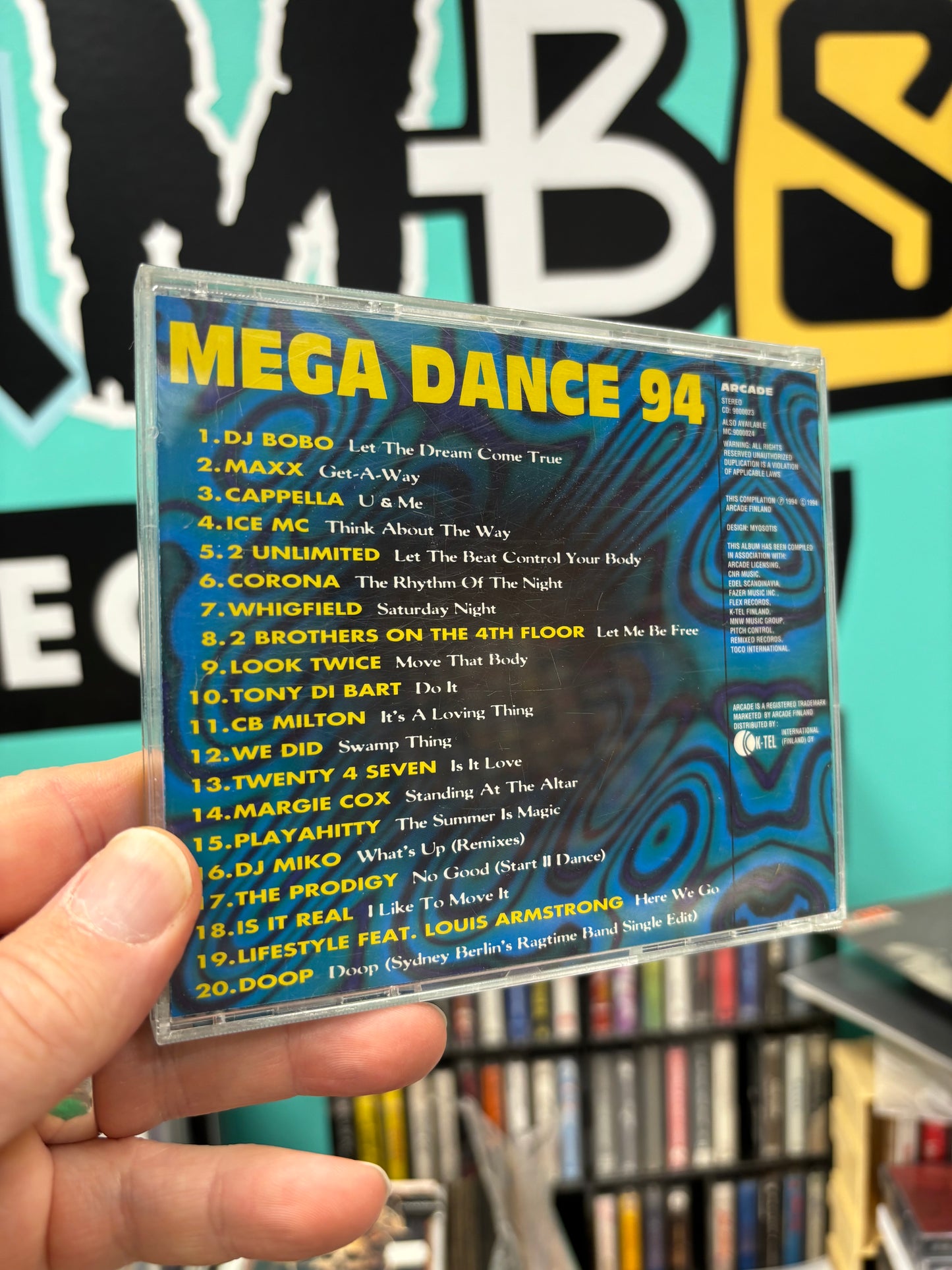 Mega Dance 94, CD, Arcade, Only CD pressing, Finland 1994