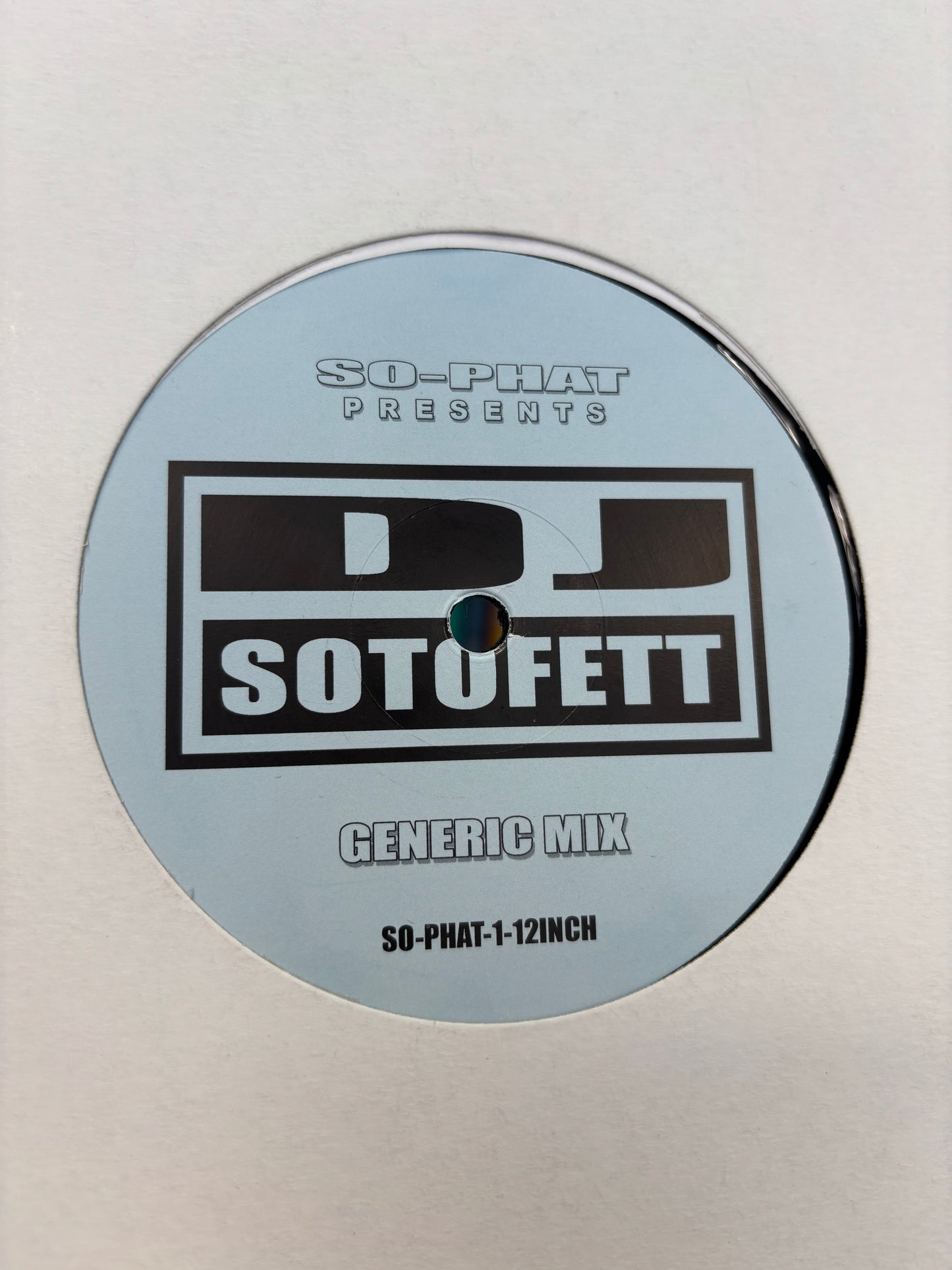 DJ Sotofett: Generic Mix/Alternate Mix, 12inch, Only pressing, SO-PHAT, Germany 2016