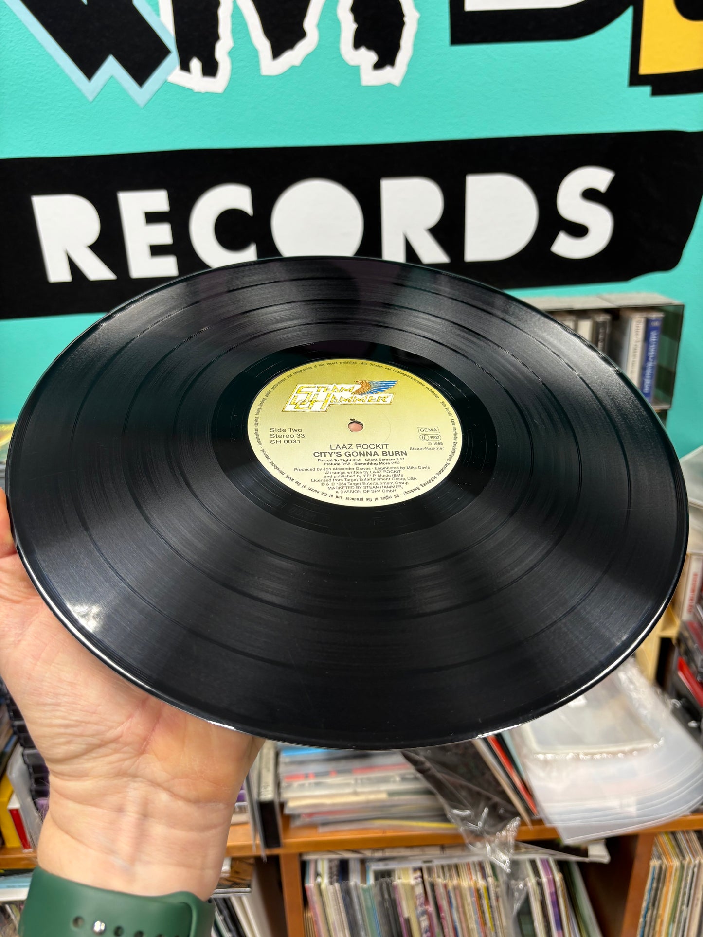 Laaz Rockit: City’s Gonna Burn, LP, Steamhammer, Germany 1985