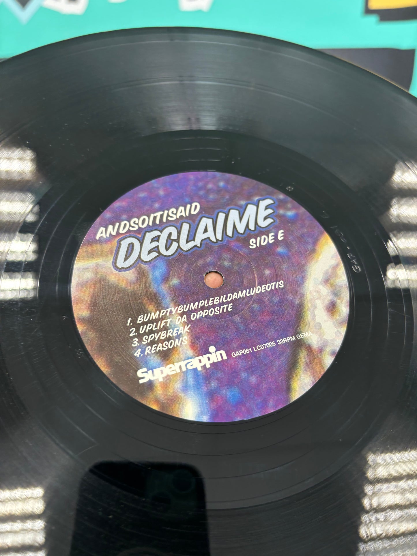 Declaime: Andsoitisaid(Come Take A Walk Through The Mind Of…), 3LP, gatefold, 1st pressing Europe, Groove Attack Productions, Superrappin, Germany 2001