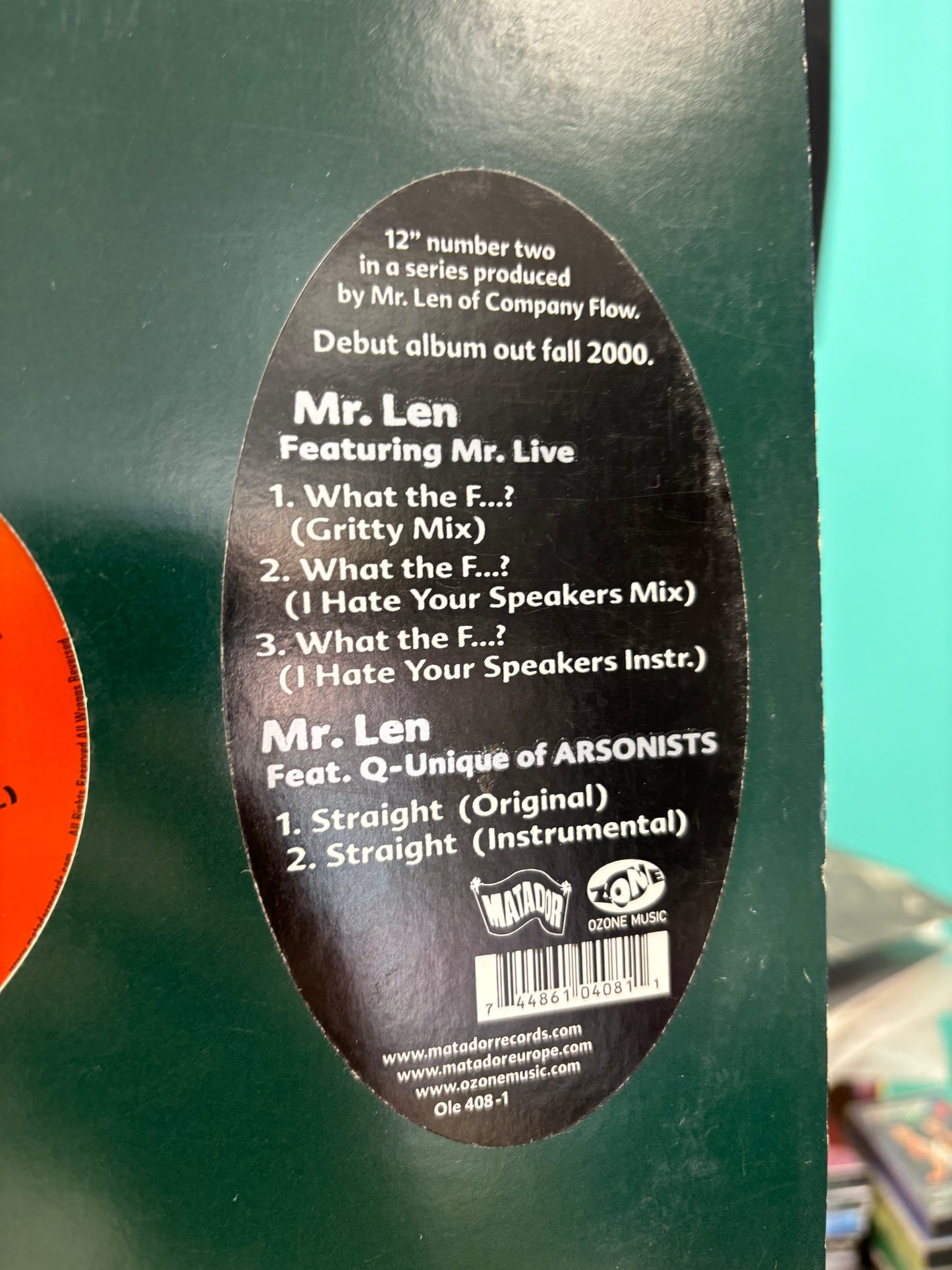 Mr. Len: What The F…?/Straight, 12inch, Only official pressing, Matador, US 2000