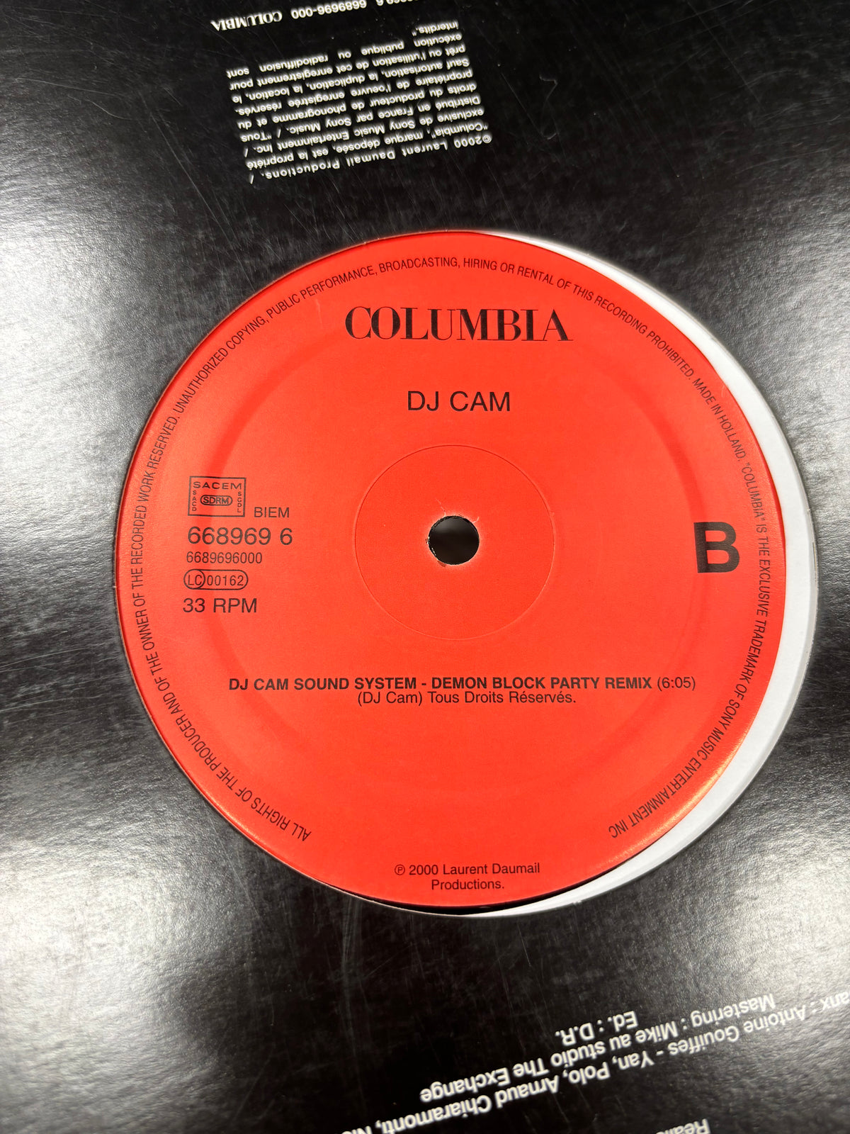 DJ Cam: Sound System, 12inch, Only vinyl pressing, Columbia, France 2000