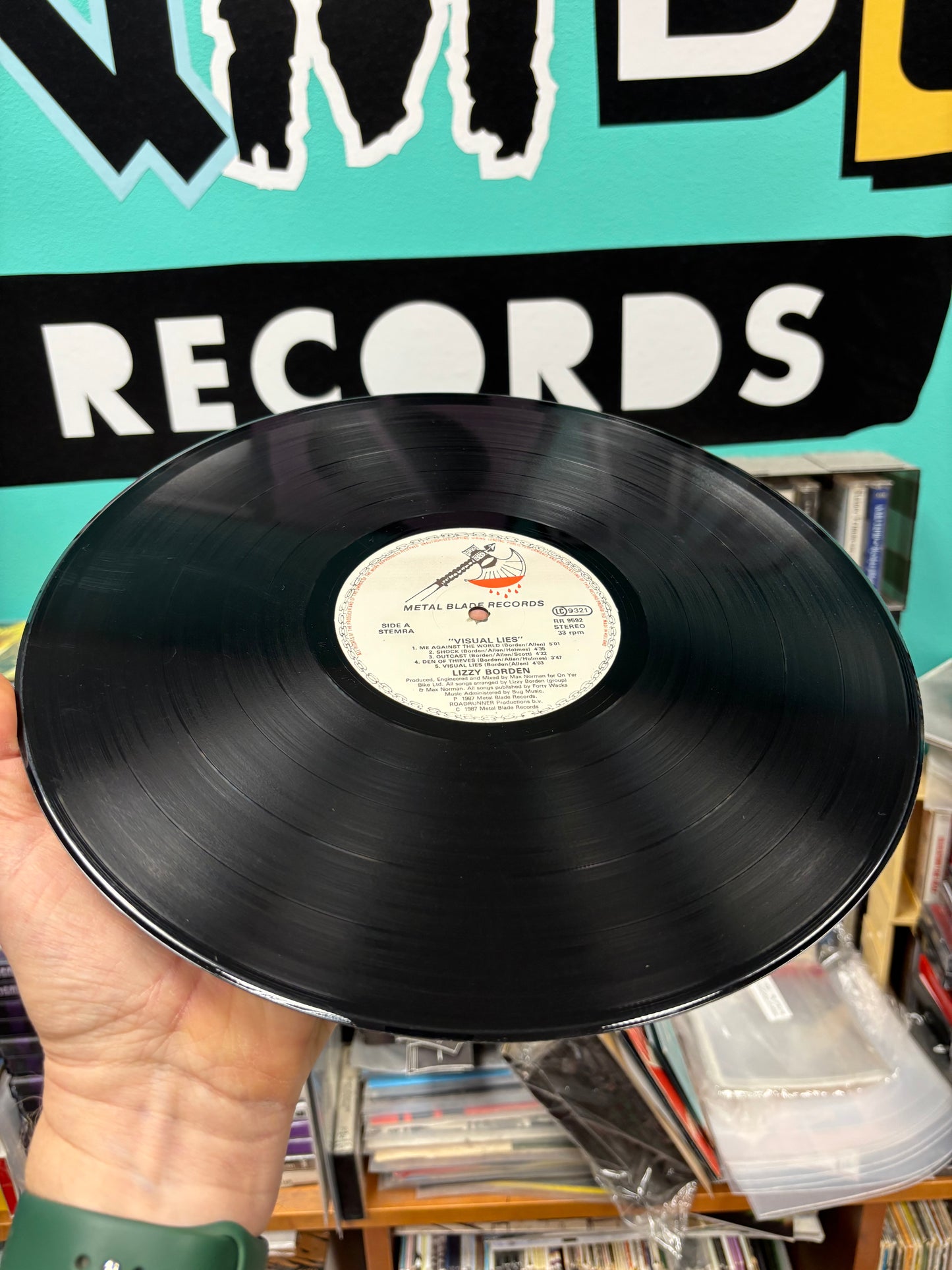 Lizzy Borden: Visual Lies, LP, Roadrunner Records, Europe 1987