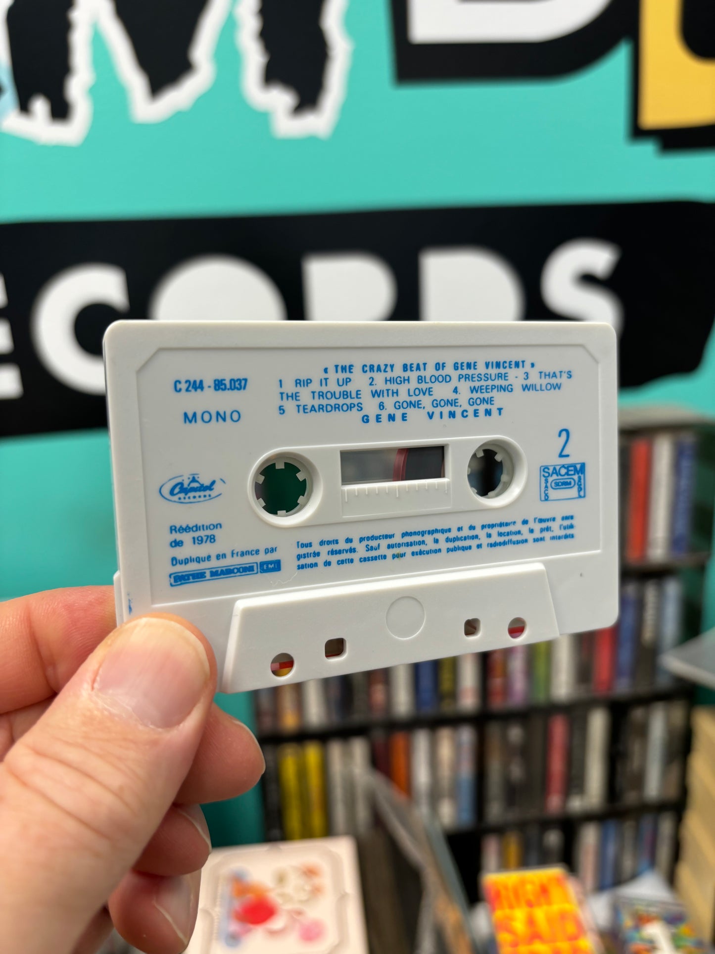 Gene Vincent: The Crazy Beat Of Gene Vincent, reissue, C-cassette, Only Cassette pressing?, Capitol Records, France 1978