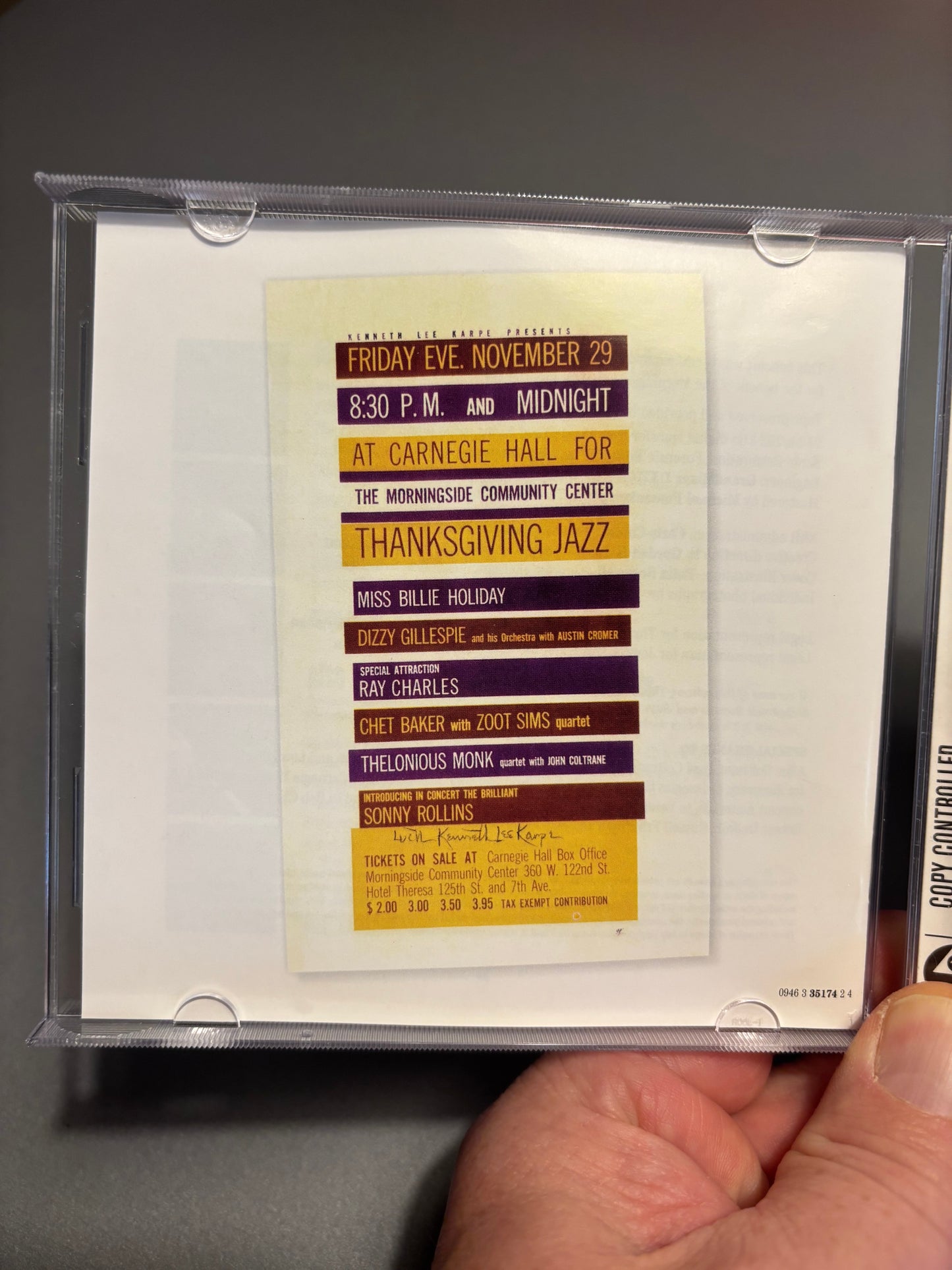 Thelonious Monk Quartet with John Coltrane at Carnegie Hall, CD, Copy Protected, Blue Note, Thelonious Records, Europe 2005