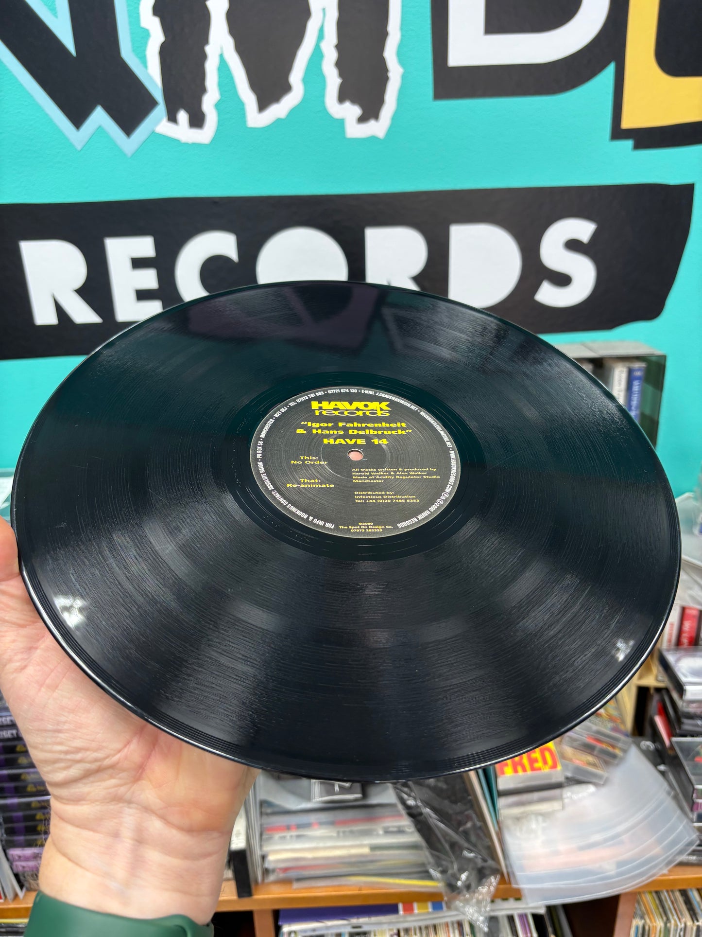 Igor Fahrenheit & Hans Delbruck: Re-Animate/No Order, 12inch, Only official pressing, Havok Records, UK 2000