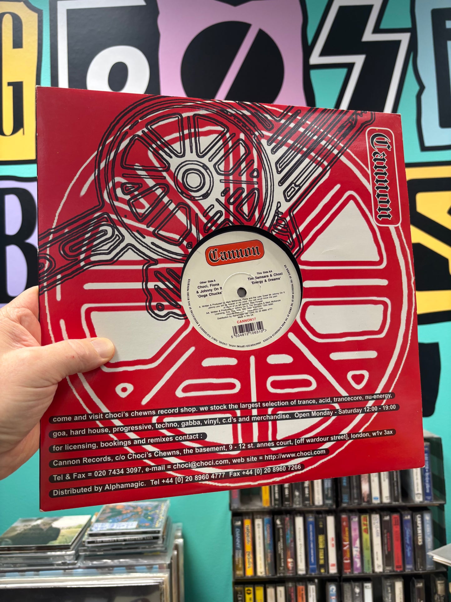 Choci, Fiona & Johnny On It: Ooga Chucka/Tim Samsara & Choci: Energy & Dreams, 12inch, Only official pressing, Cannon Records, UK 1998