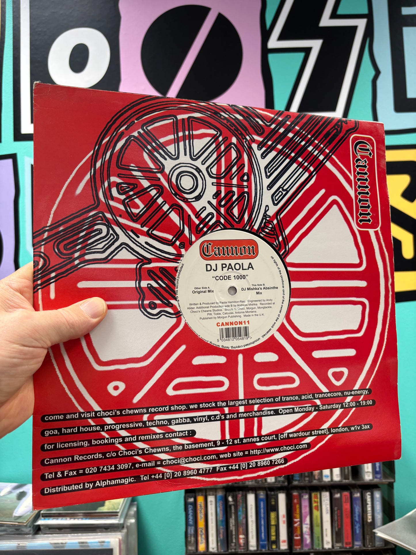 DJ Paola: Code 1000, 12inch, Only official pressing, Cannon Records, UK 1998