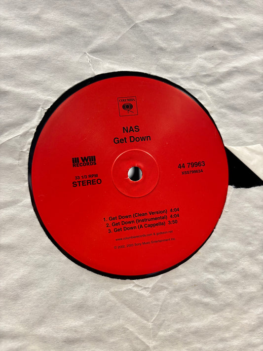 Nas: Get Down/Last Real Nigga Alive, 12inch, 1st pressing, Columbia, US 2003
