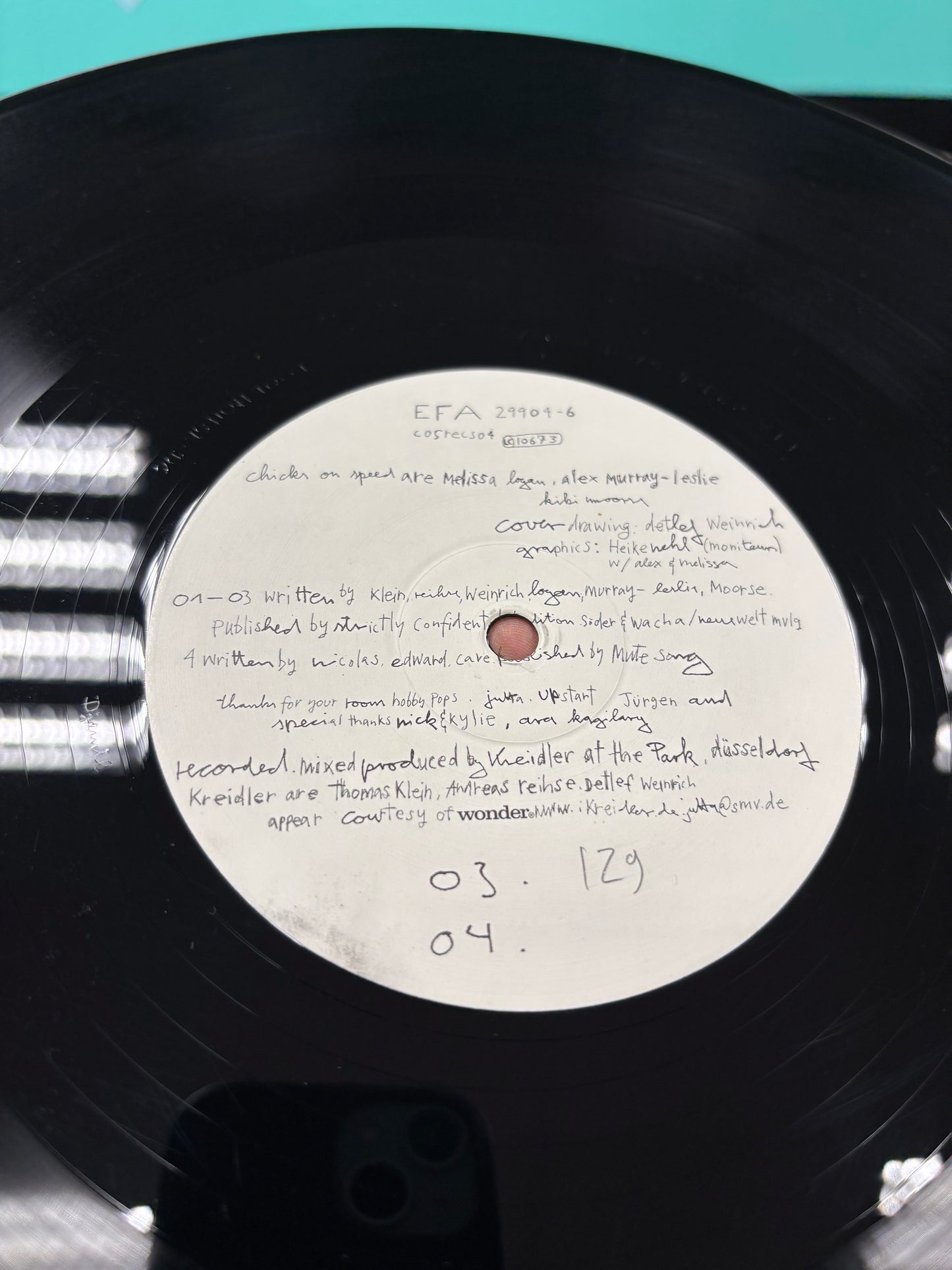 The Chicks On Speed/Kreidler Sessions, 12inch, Only official vinyl pressing, Chicks On Speed Records, Germany 2001