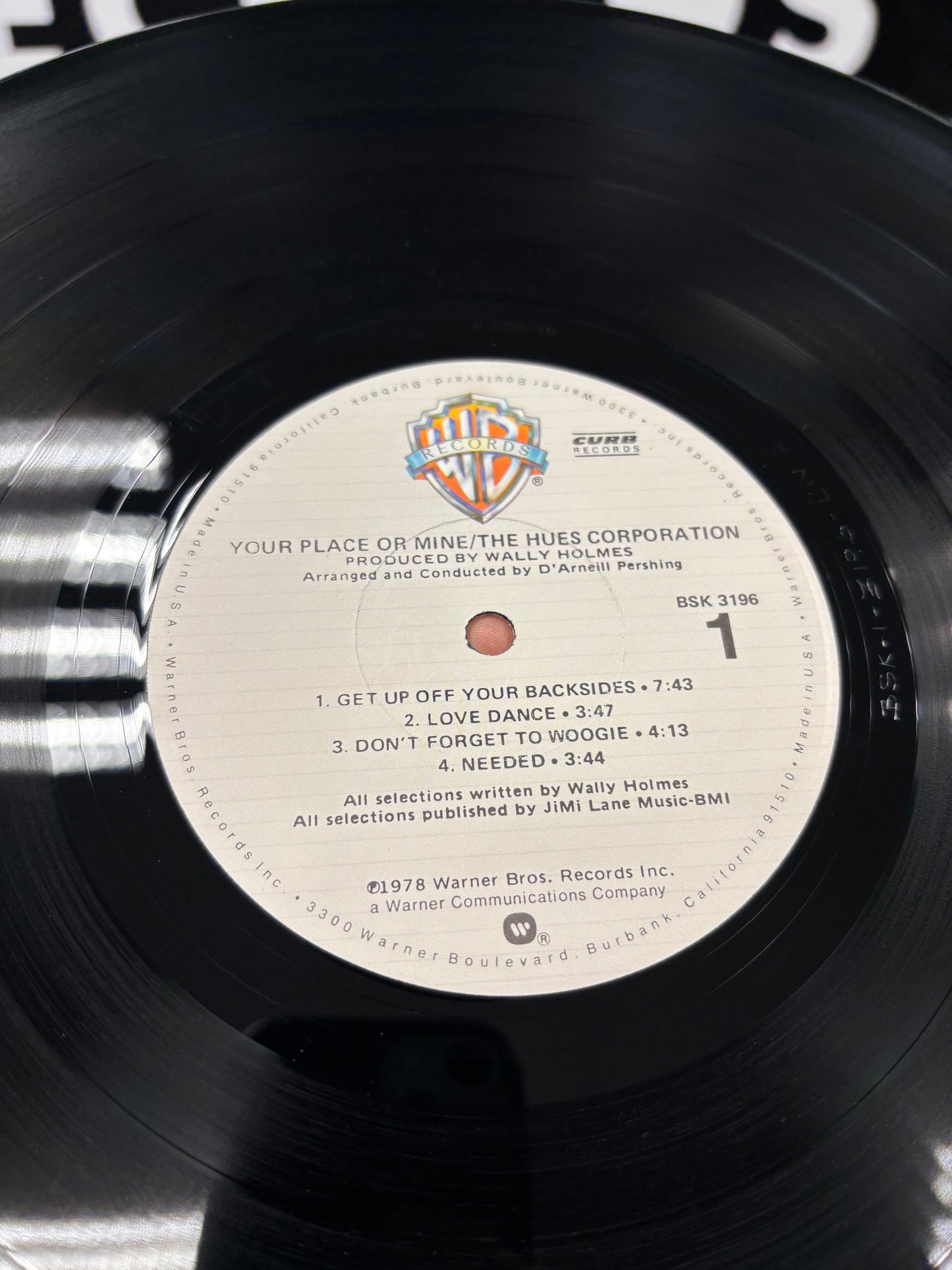 The Hues Corporation: Your Place Or Mine, LP, Los Angeles pressing, Warner Bros. Records, Curb Records, US 1978