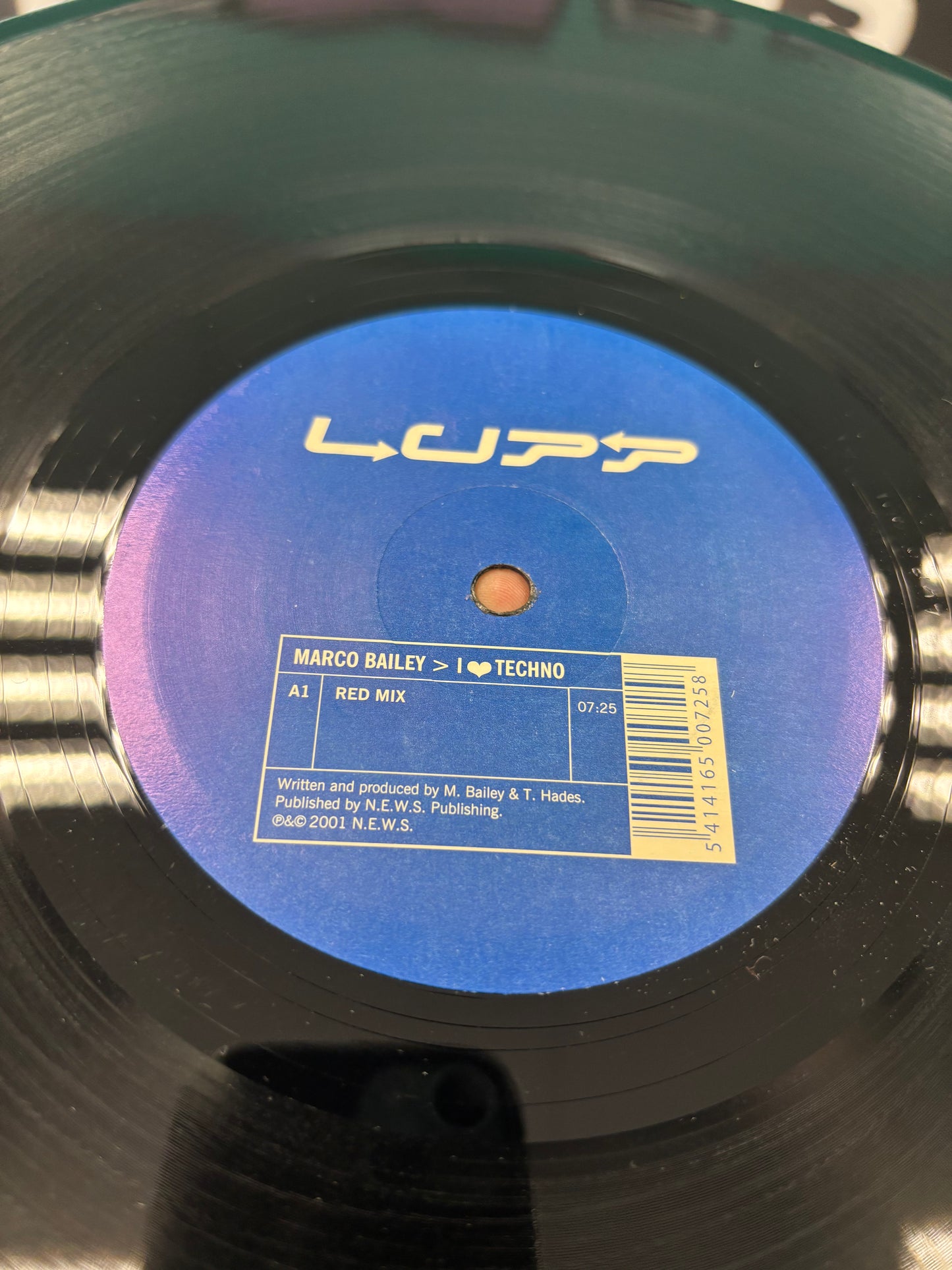 Marco Bailey: I <3 Techno, 12inch, Only pressing, Lupp, Belgium 2001