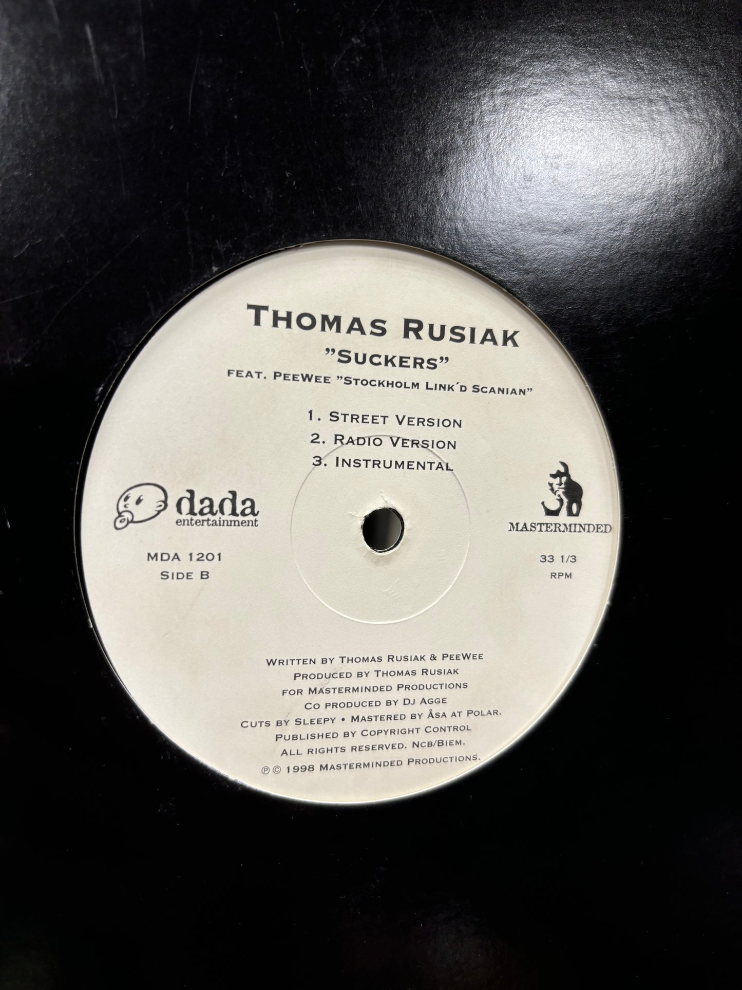 Thomas Rusiak: Legends Of The Fall/Suckers, 12inch, Only official pressing, Masterminded Productions, Sweden 1998