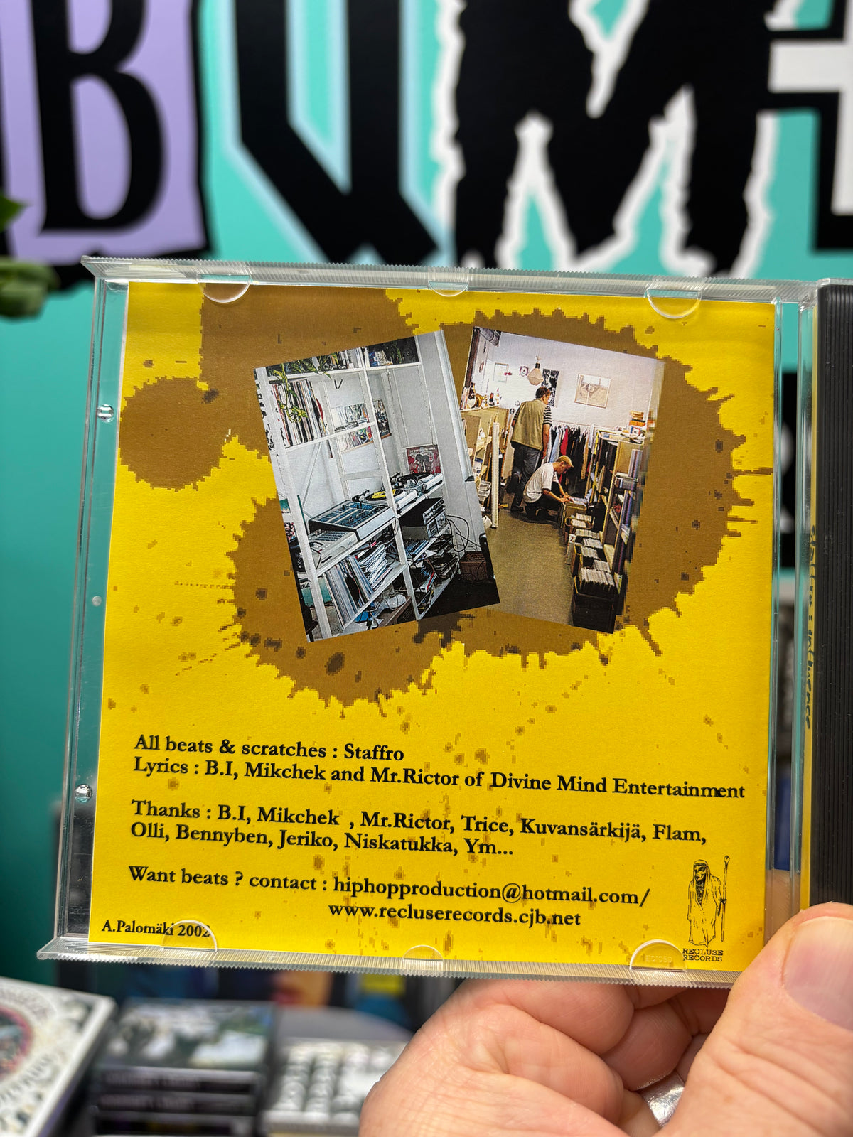 Staffro: Influence, CDr, 1st pressing, Recluse Records, Finland 2002