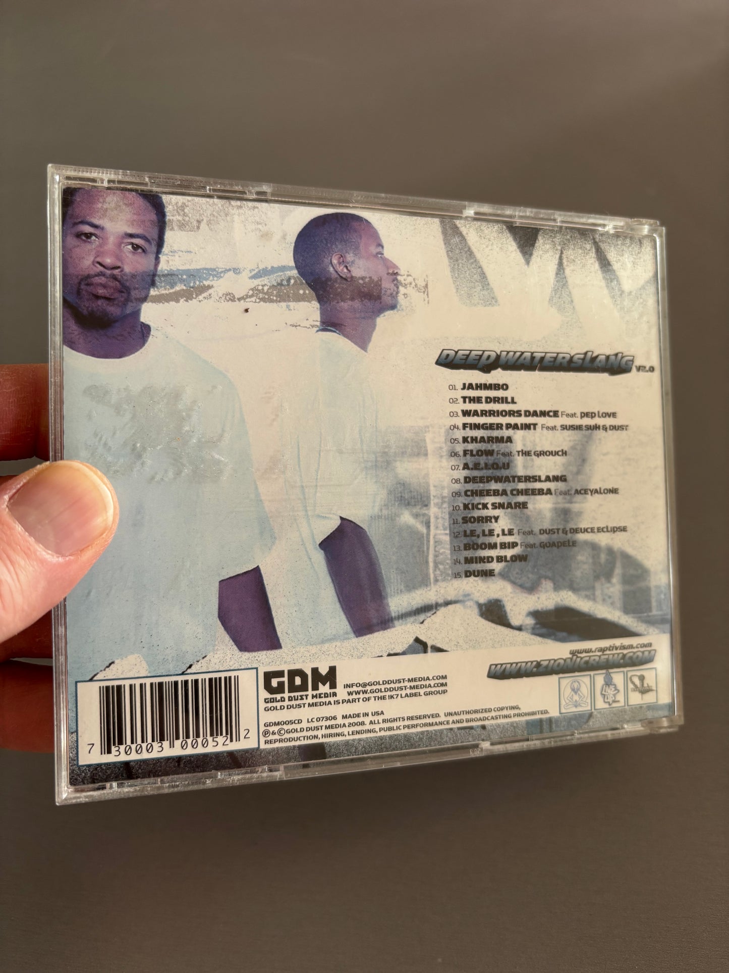 Zion I: Deep Water Slang V 2.0, CD, reissue, Gold Dust Media, US 2008