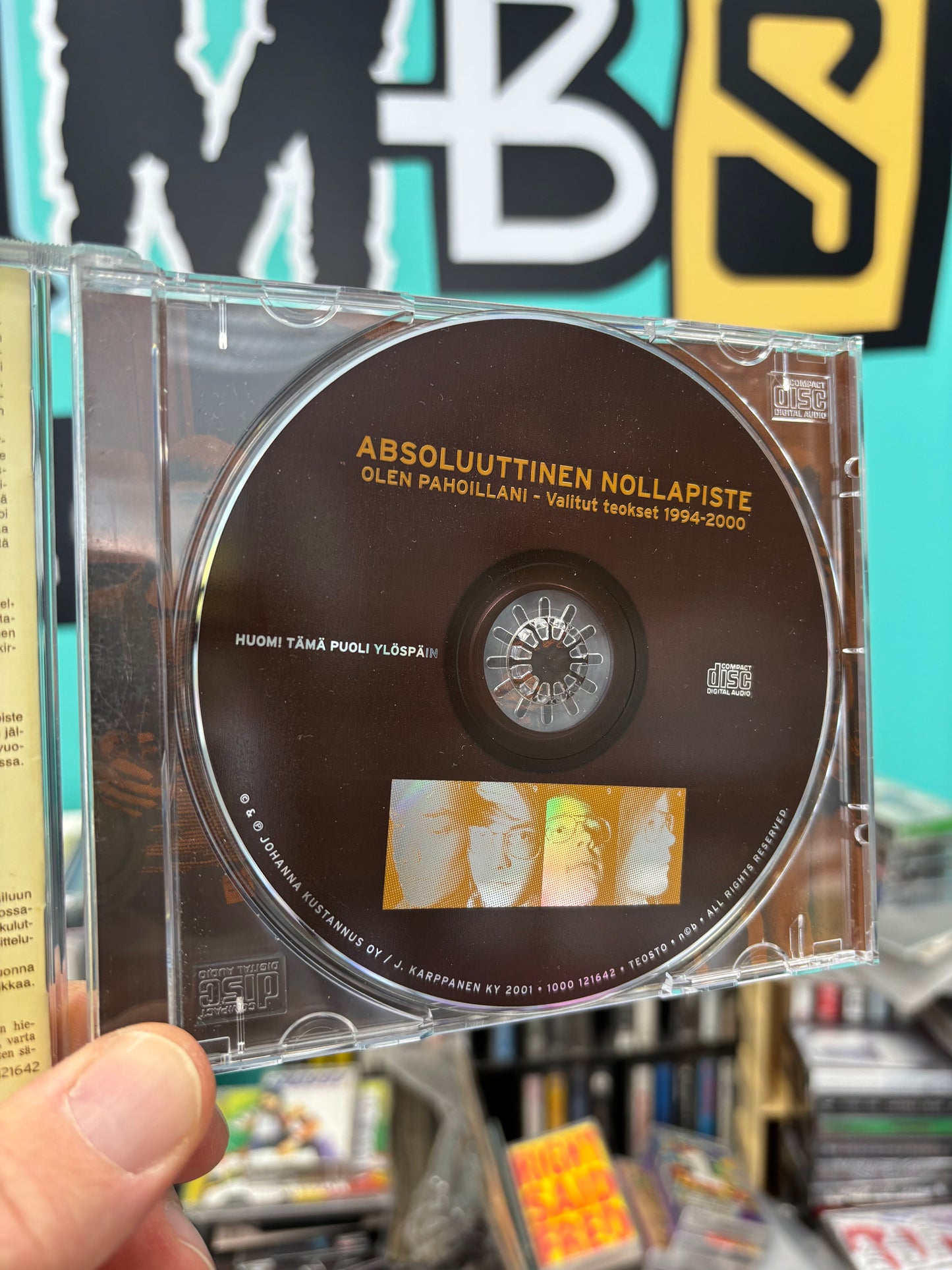 Absoluuttinen Nollapiste - Olen Pahoillani - Valitut Teokset 1994-2000, CD, Only pressing, Compilation, Johanna Kustannus, Finland 2001