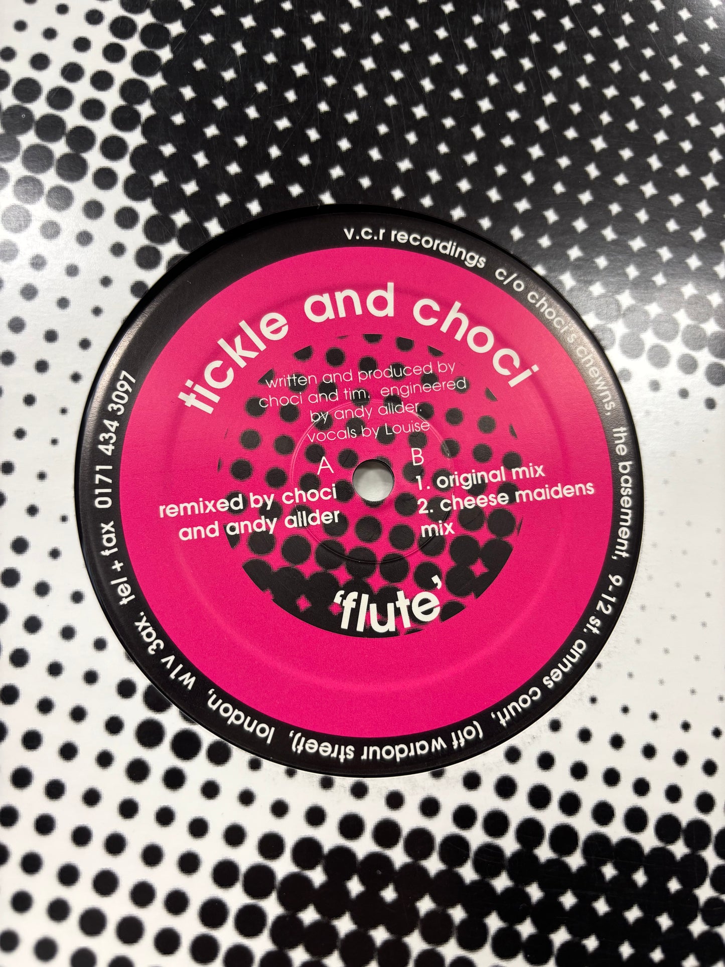 Tickle & Choci: Flute, 12inch, Only pressing, Voltage Controlled Remixes, UK 1999