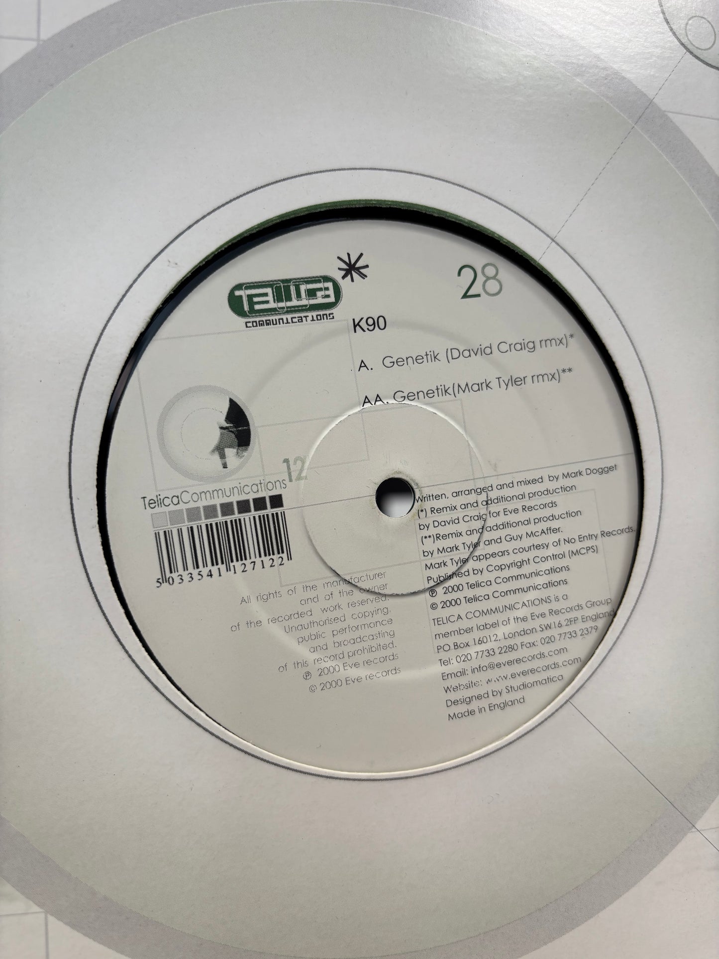 K90: Genetik (Remixes), 12inch, Telica, UK 2000