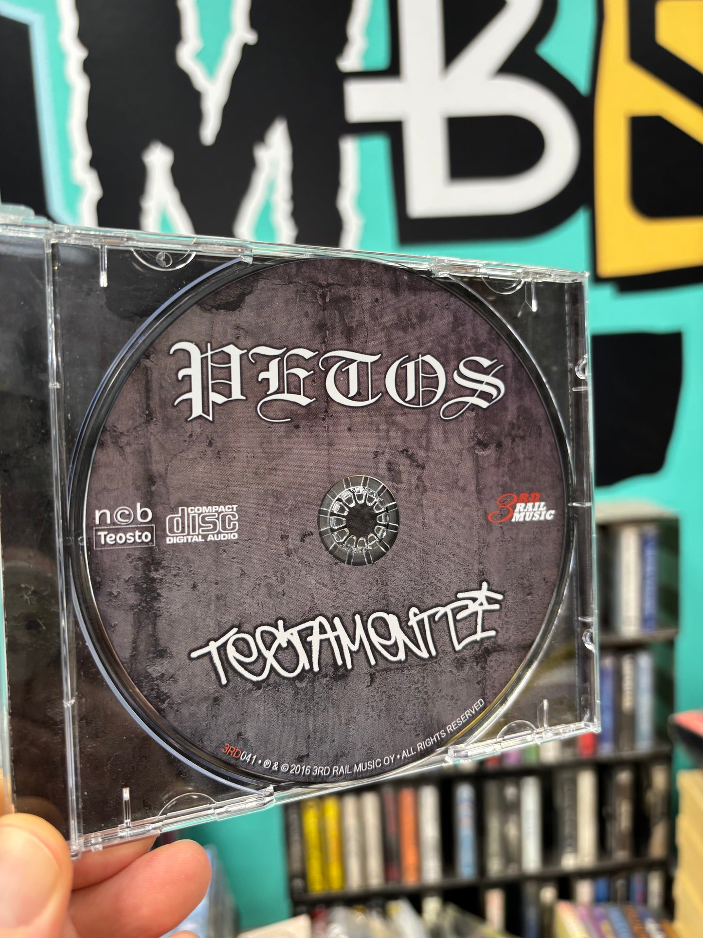 Petos: Testamentti, CD, Only CD pressing, 3rd Rail Music, Finland 2016