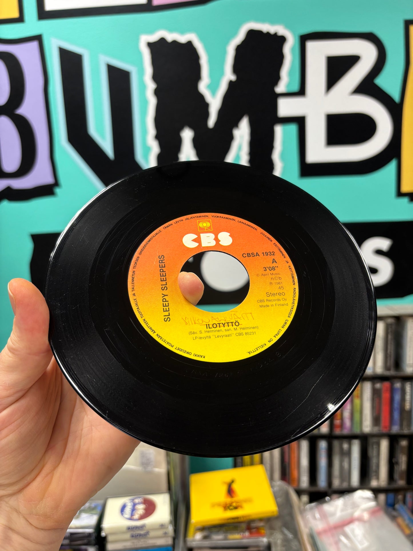 Sleepy Sleepers: Ilotyttö/Viikonalkuäiti, 7inch, Only pressing, CBS, Finland 1981