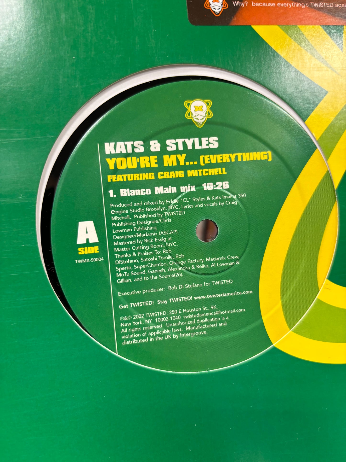 Kats & Styles: You’re My…(Everything), 12inch, Only pressing, Twisted America Records, US 2002