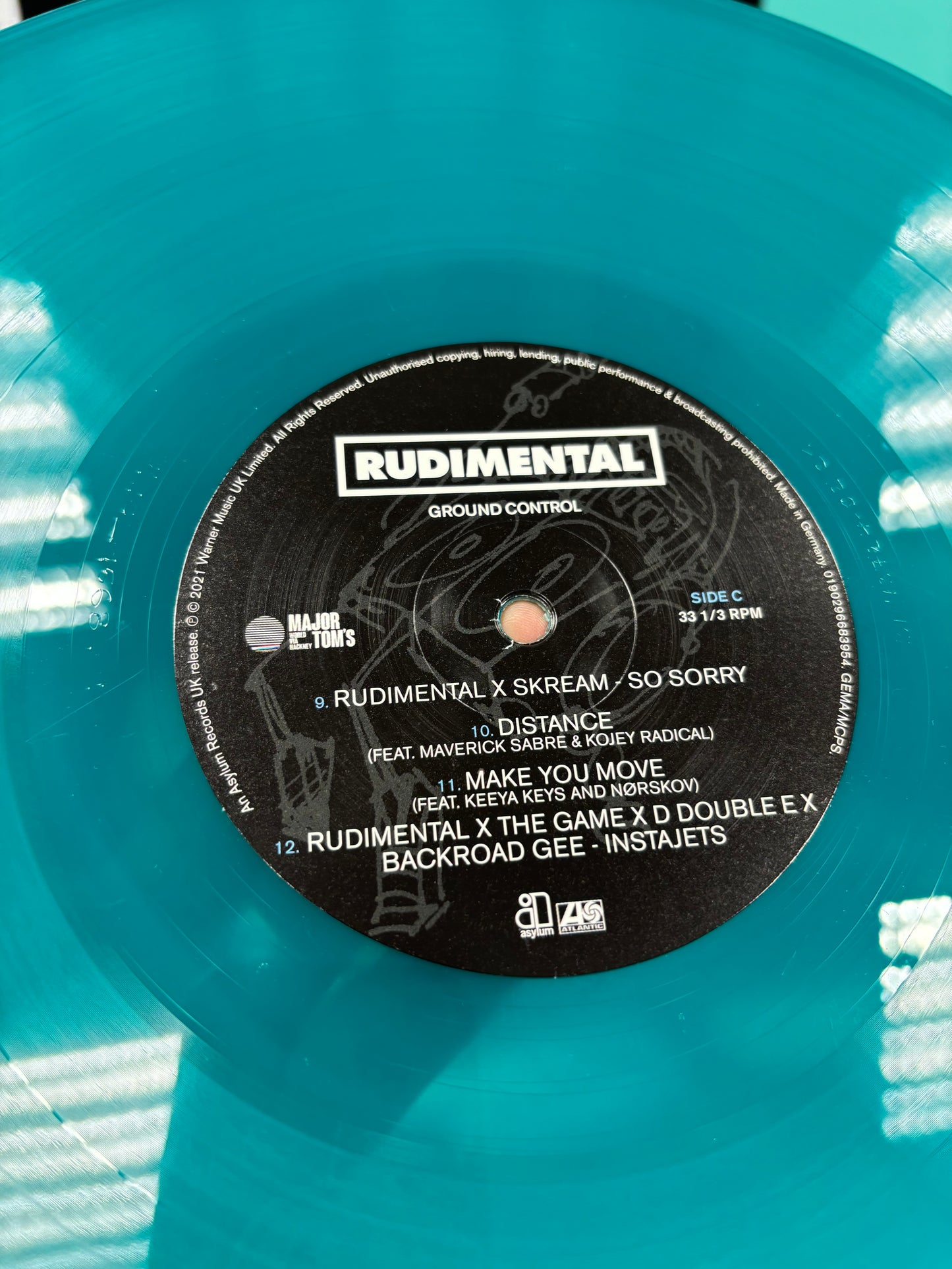 Rudimental: Ground Control, 2LP, gatefold, Limited Edition, Teal Translucent, Only vinyl pressing, Asylum Records, Europe 2021