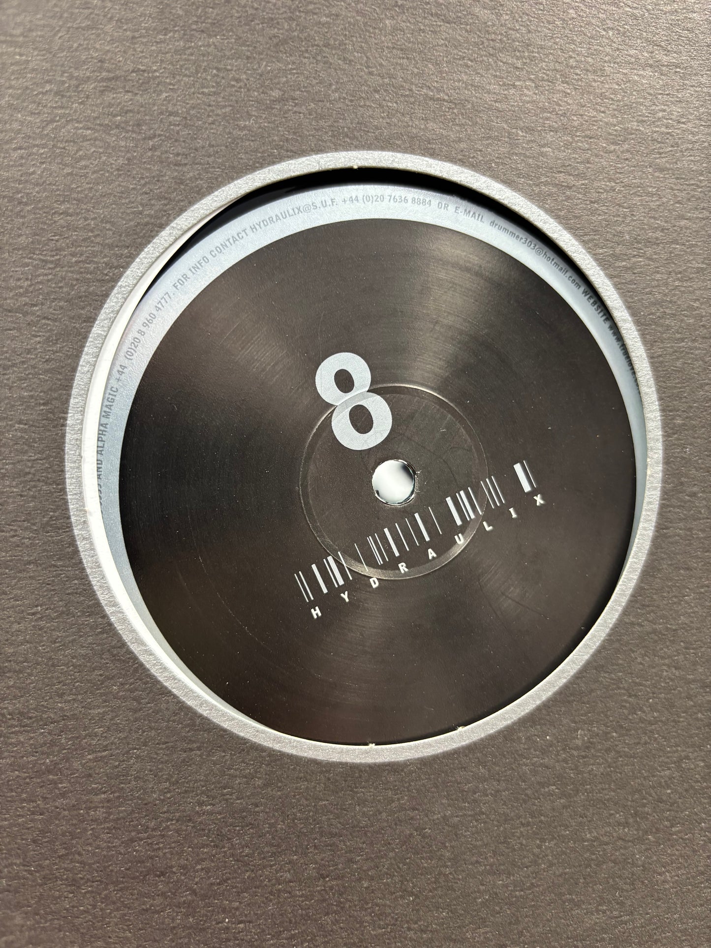 D.A.V.E. The Drummer + Chris Liberator: Hydraulix 8, 12inch, Only pressing, Hydraulix, UK 2001