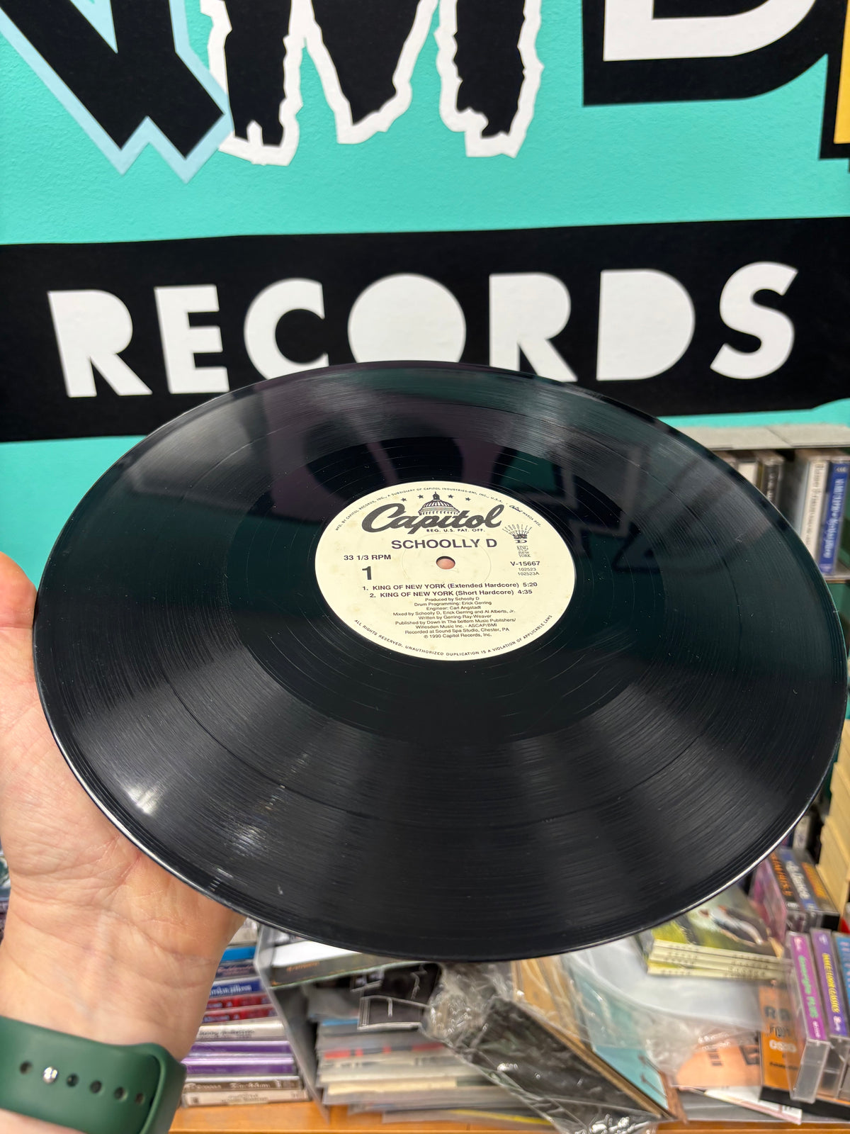 Schoolly D: King Of New York, 12inch, 1st pressing, Only official vinyl pressing, Capitol Records, US 1990