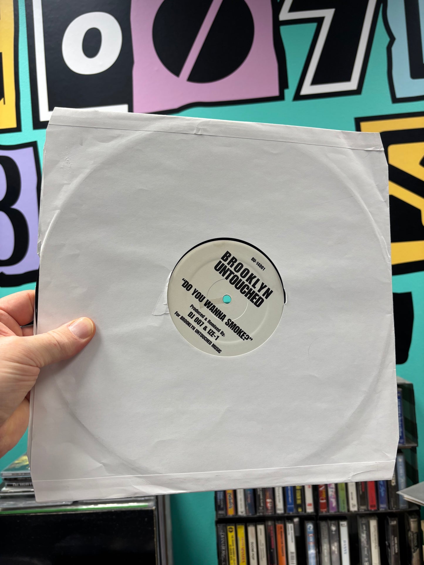 DJ 007 & IZE-1: Shot ’Em Up/Do You Wanna Smoke, 12inch, white label, Only pressing, Brooklyn Untouched, US year?