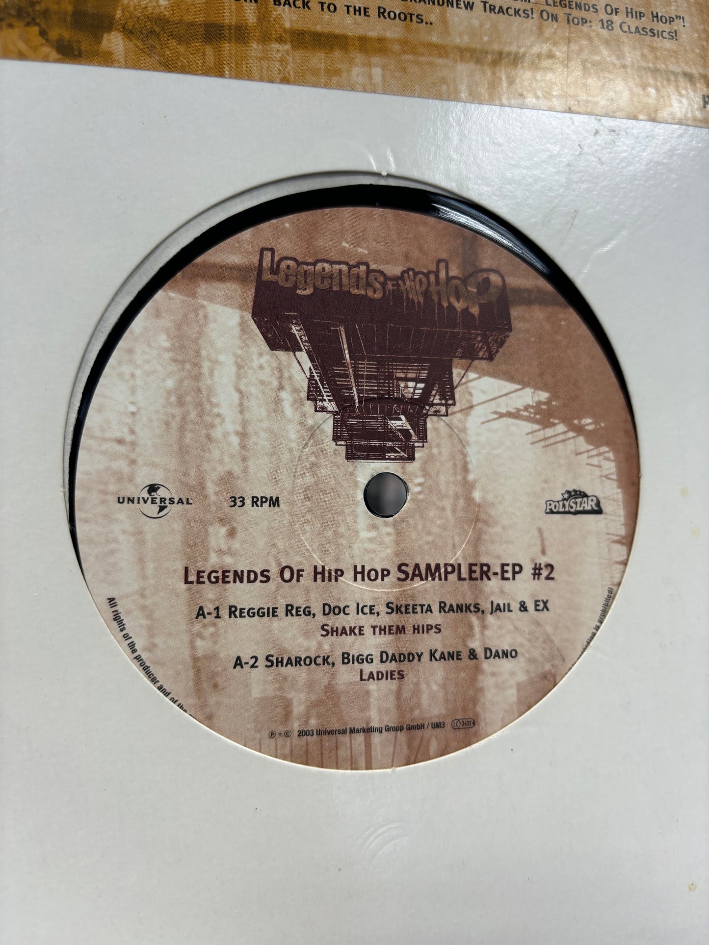 Legends Of Hip Hop Sampler-EP, 12inch, Only pressing, Polystar, Germany 2003