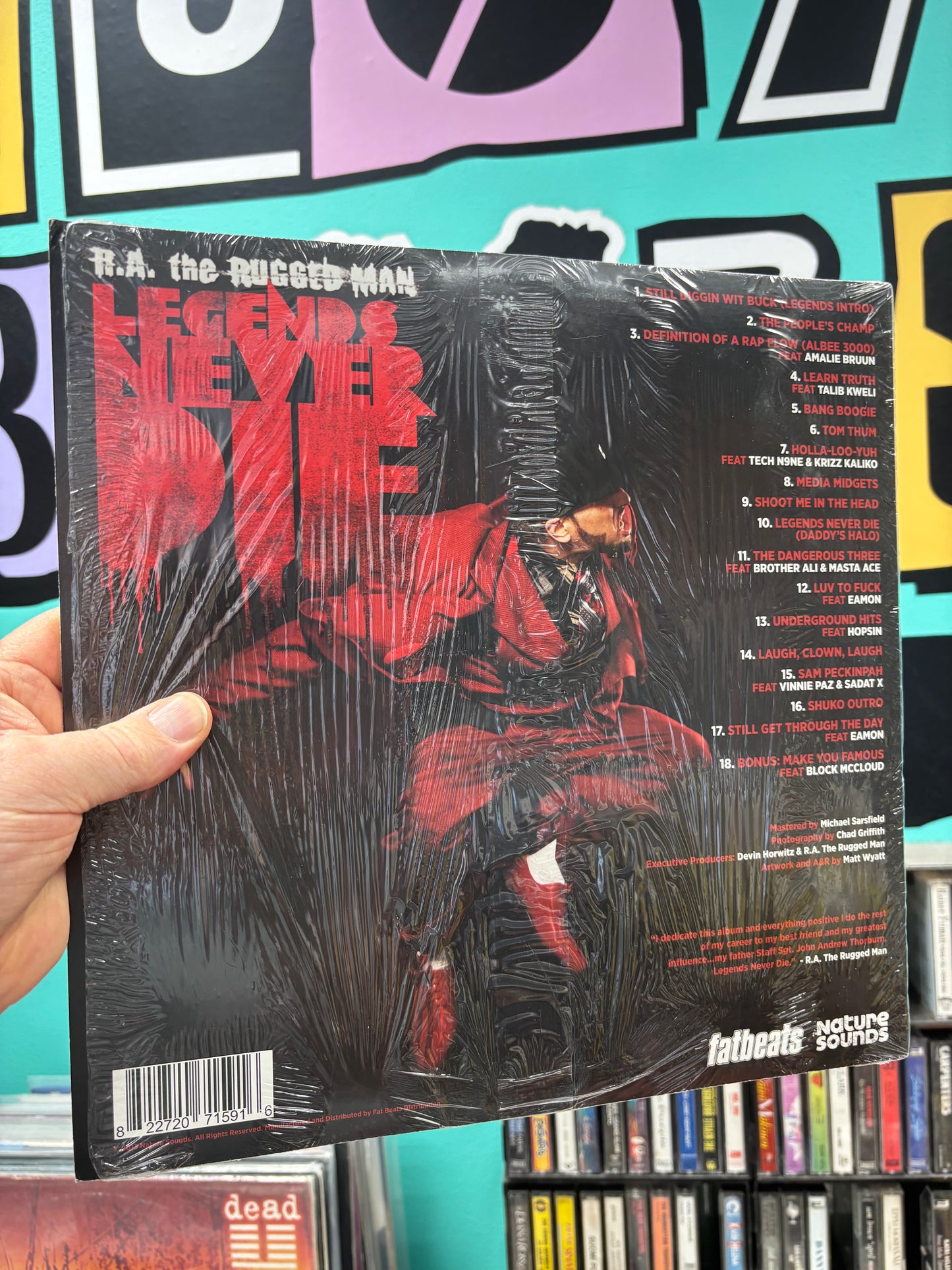 R.A. The Rugged Man: Legends Never Die, 2LP, OG pressing, Nature Sounds, Fat Beats, US 2013