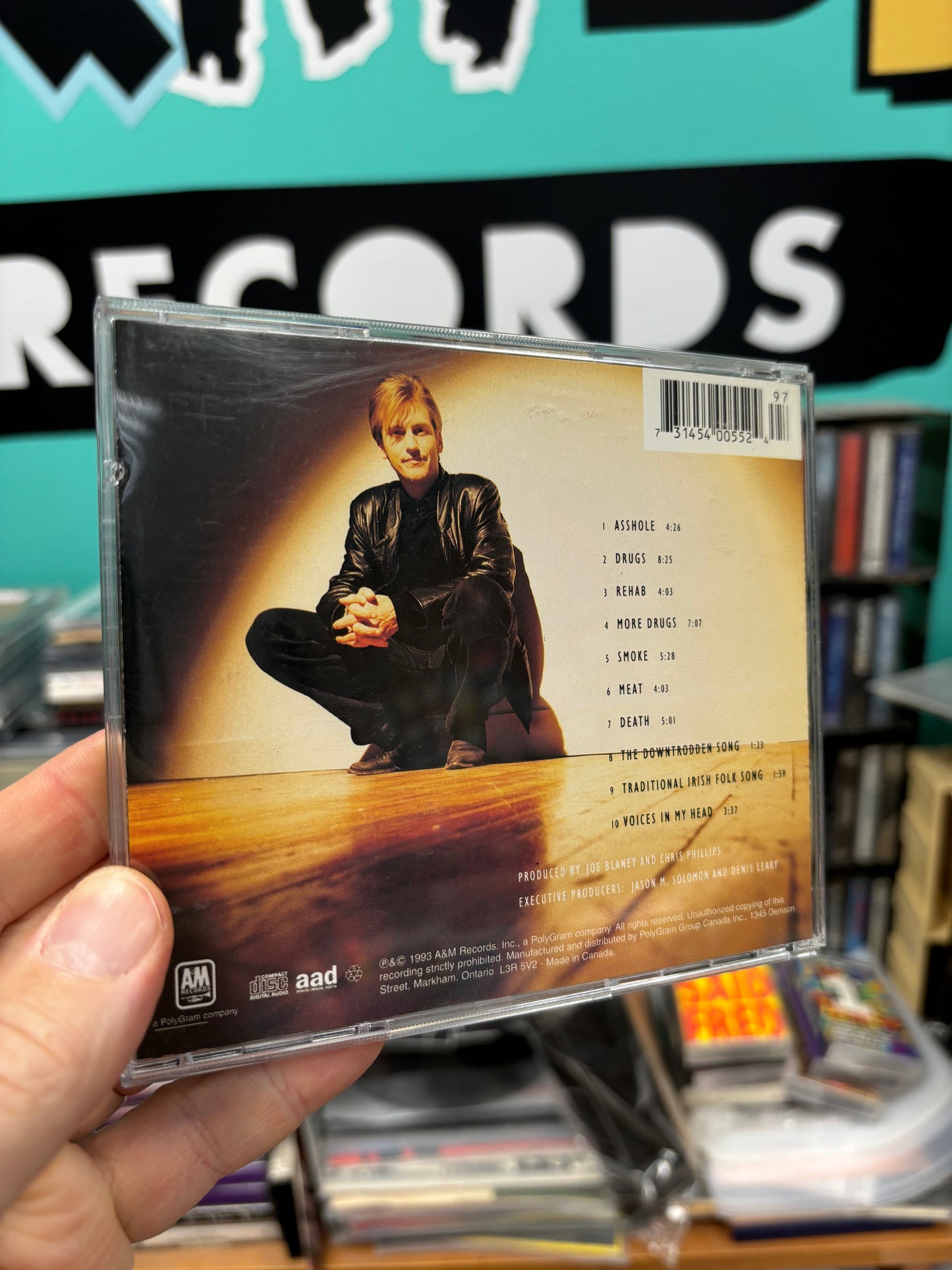 Denis Leary: No Cure For Cancer, CD, repress, A&M Records, Canada year?