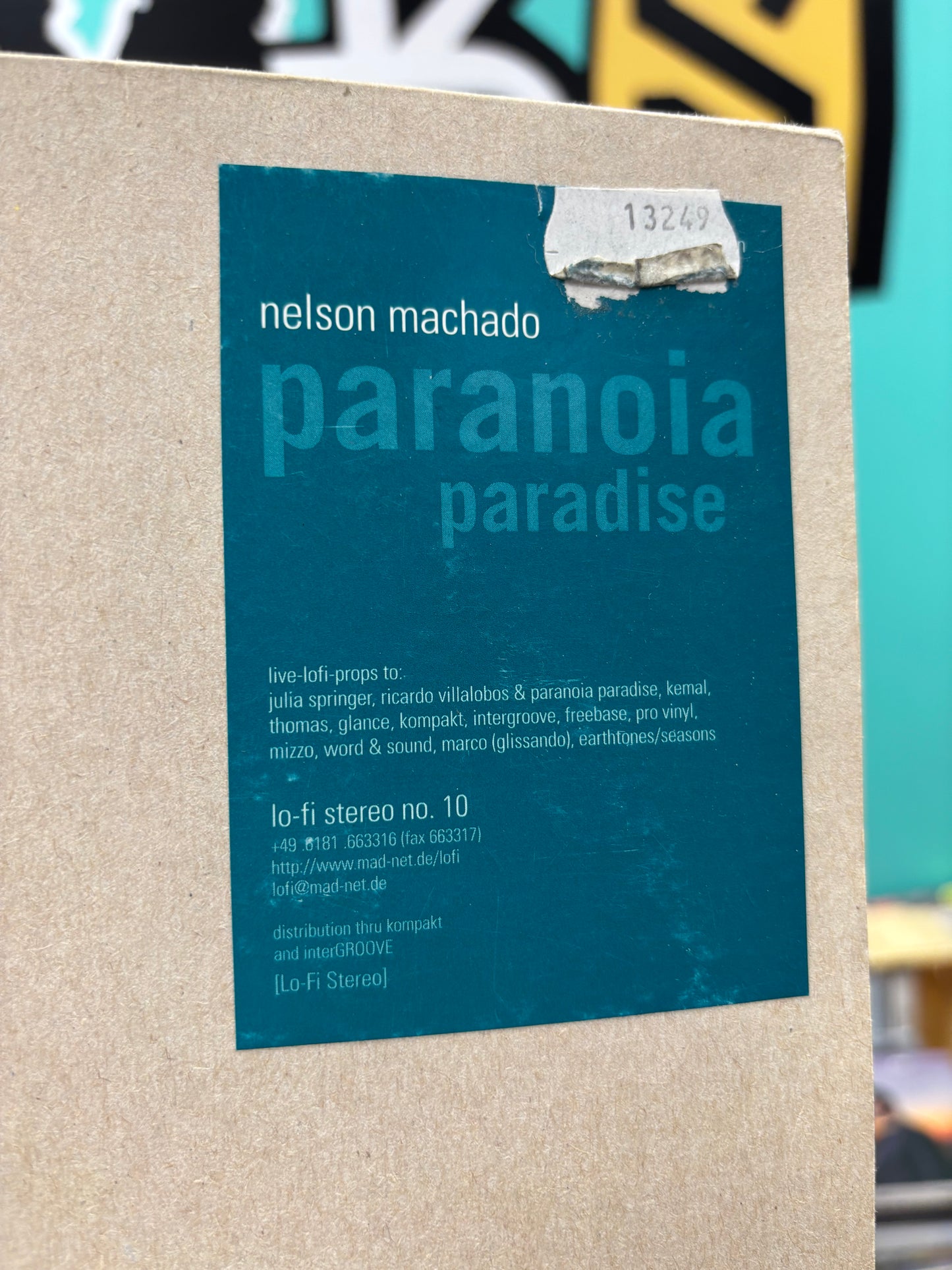 Nelson Machado: Paranoia Paradise, 12inch, Only pressing, Lo-Fi Stereo, Germany 2000