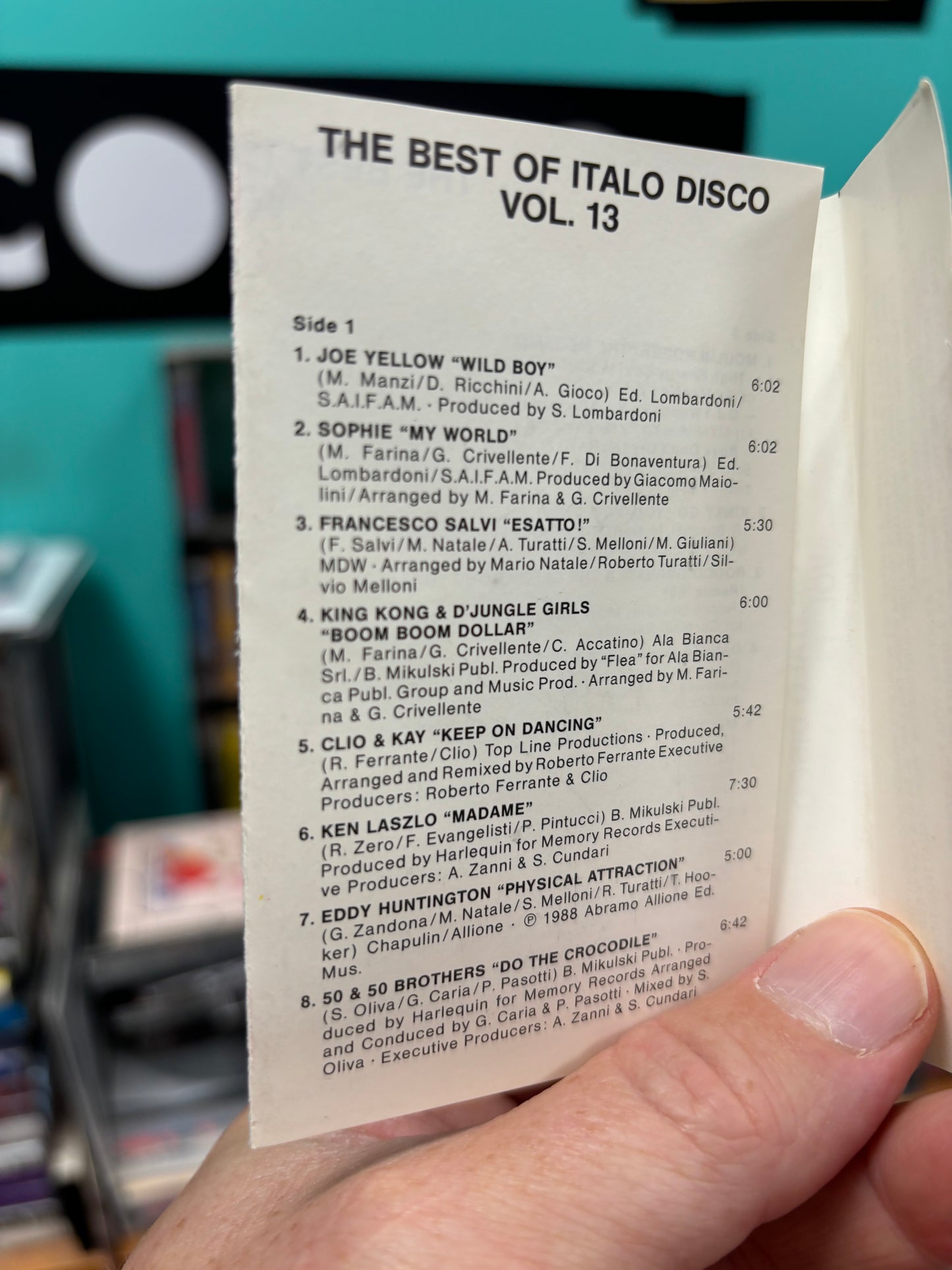 The Best Of Italo Disco Vol. 13, C-cassette, Only cassette pressing, ZYX Records, Germany 1989